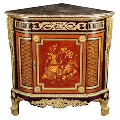 20th Century Corner Commode in Antique Louis XV Style, Jean Henri Riesener