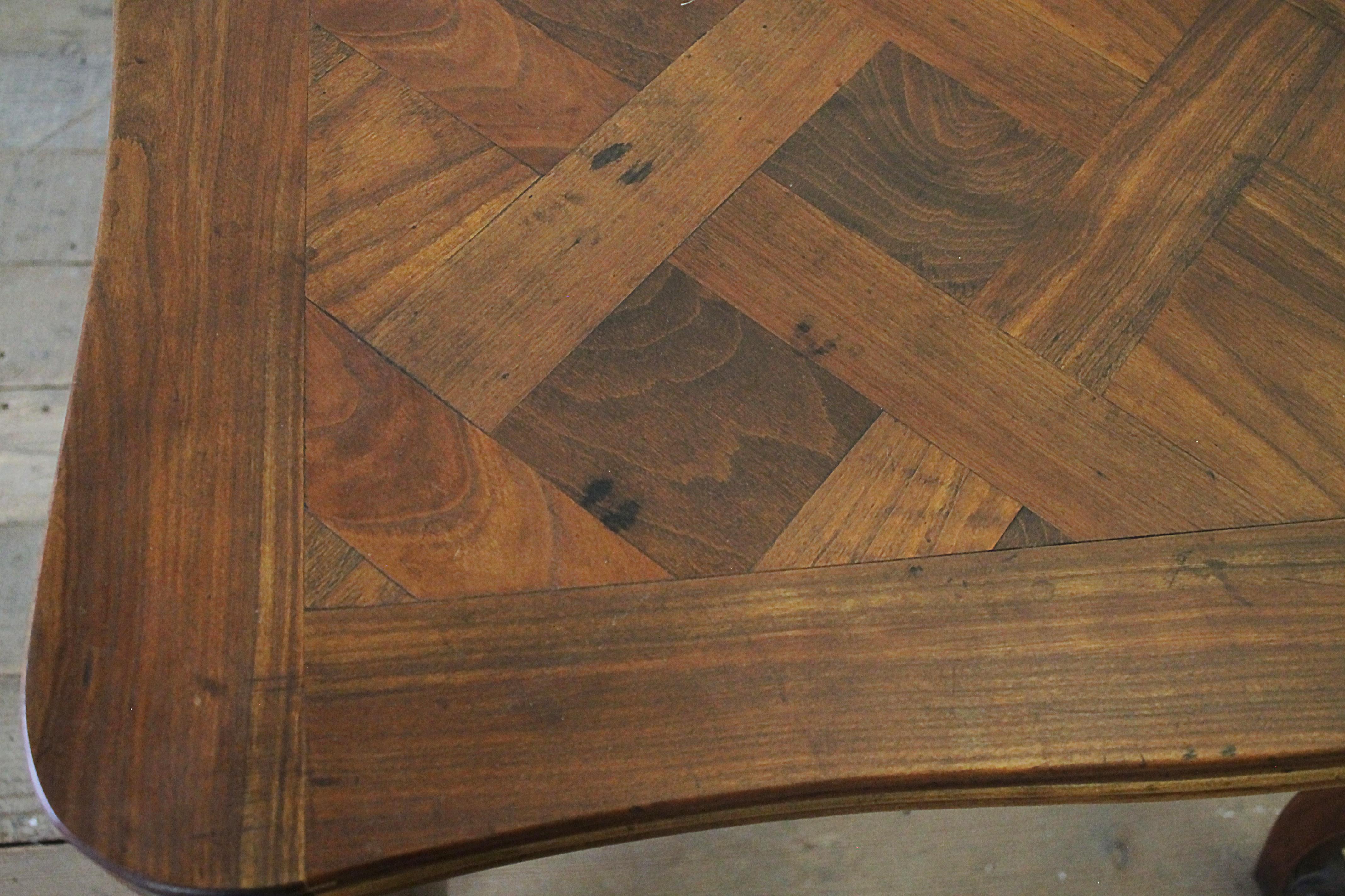 20th Century Country French Parquet Dining Table 5