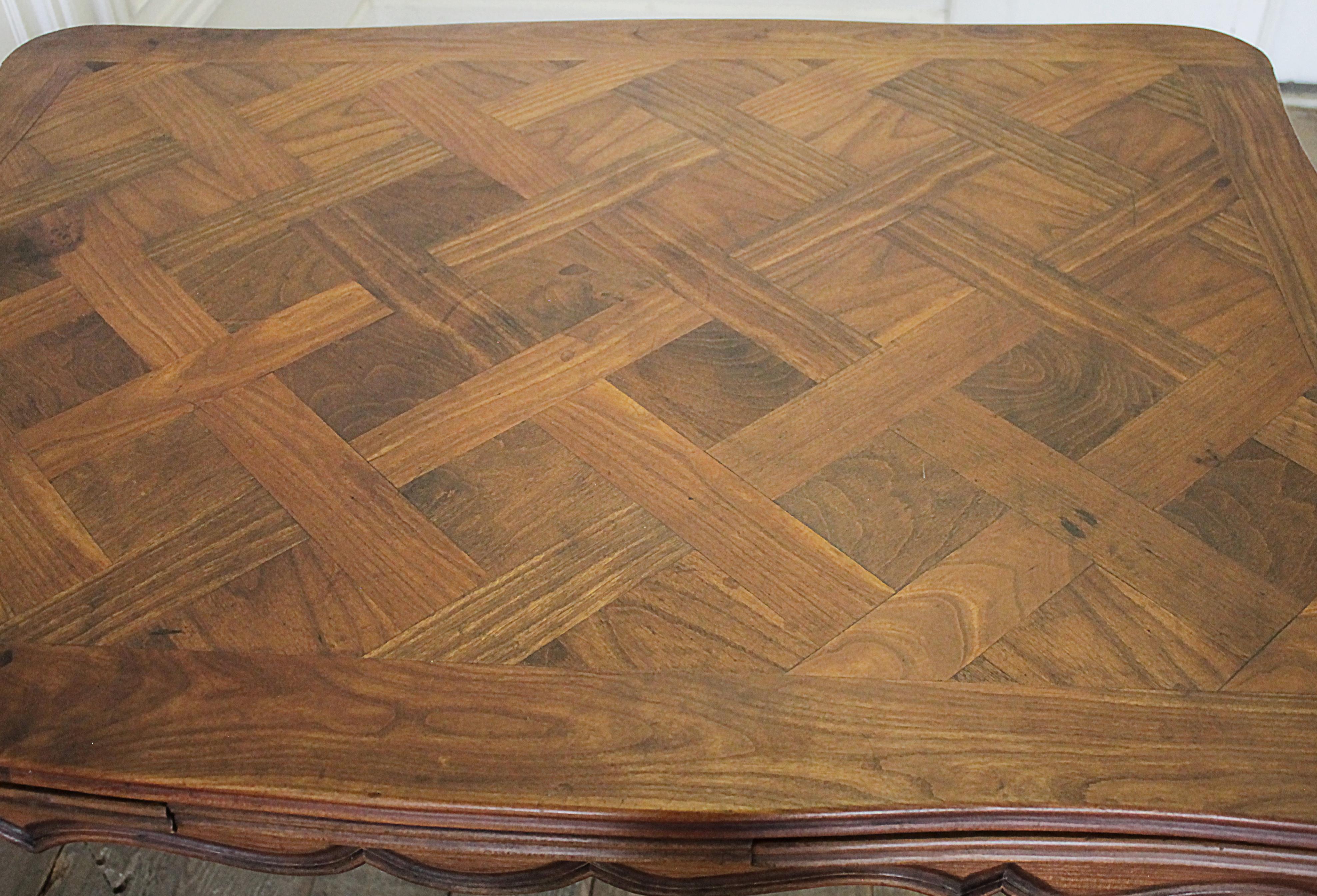 20th Century Country French Parquet Dining Table 7