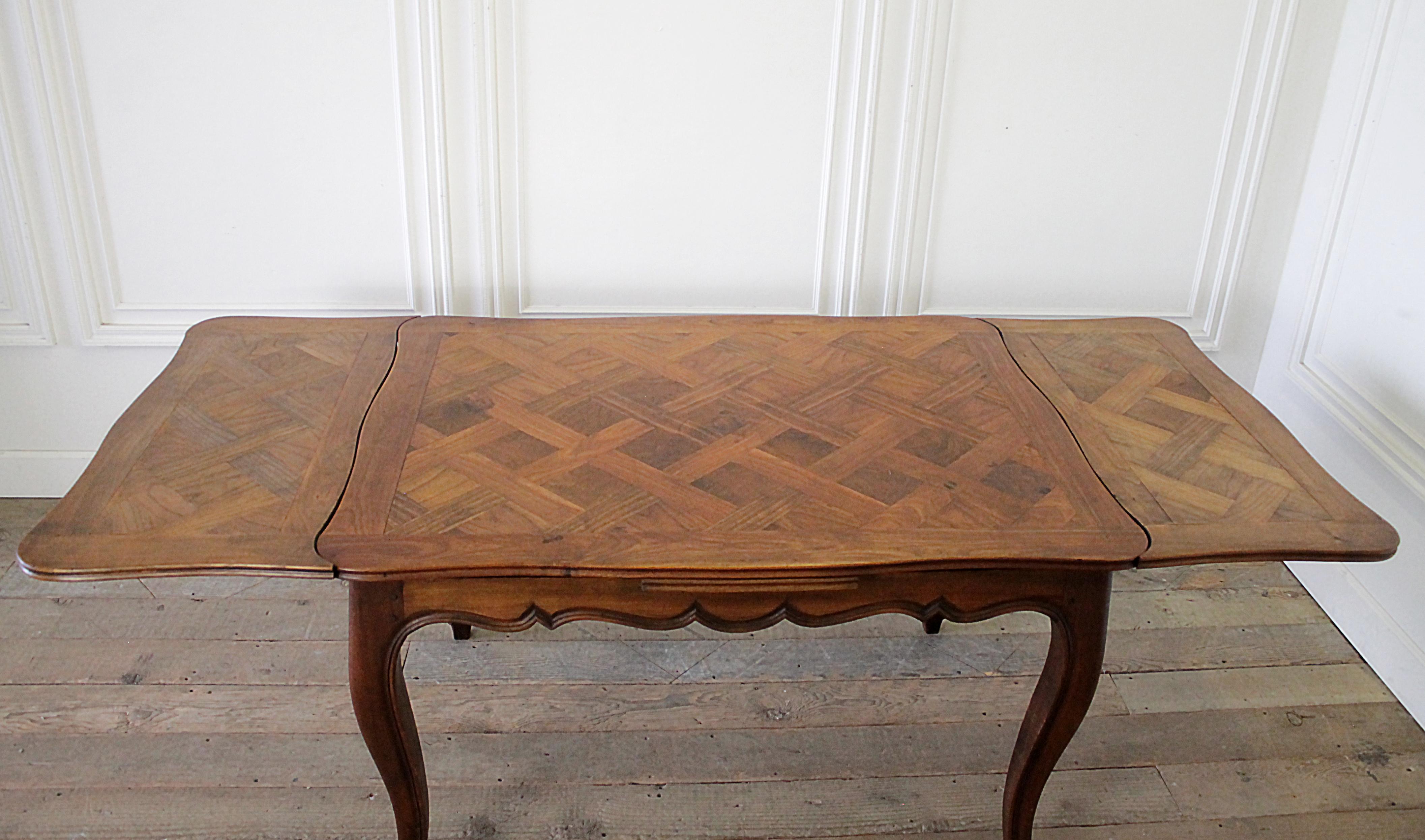 20th Century Country French Parquet Dining Table 10