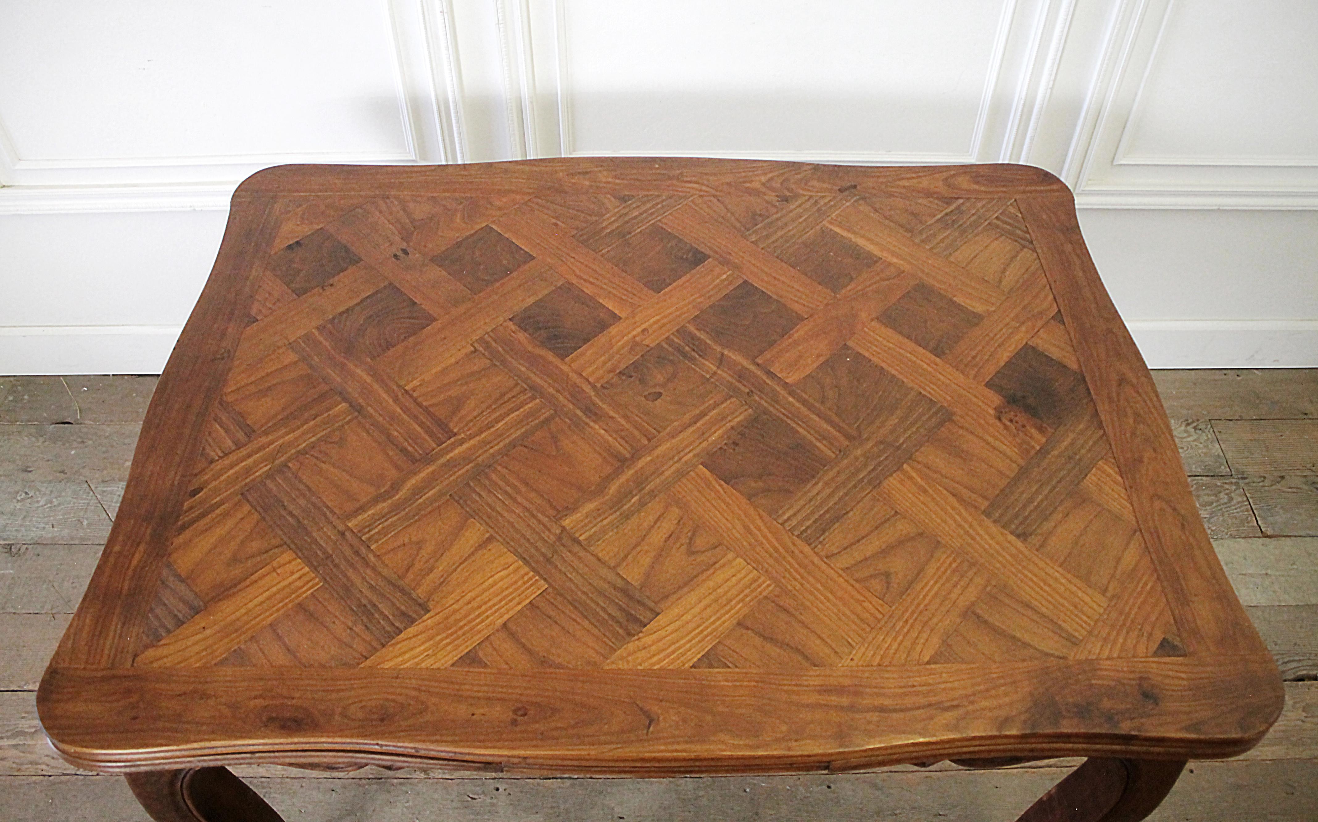 french parquetry table
