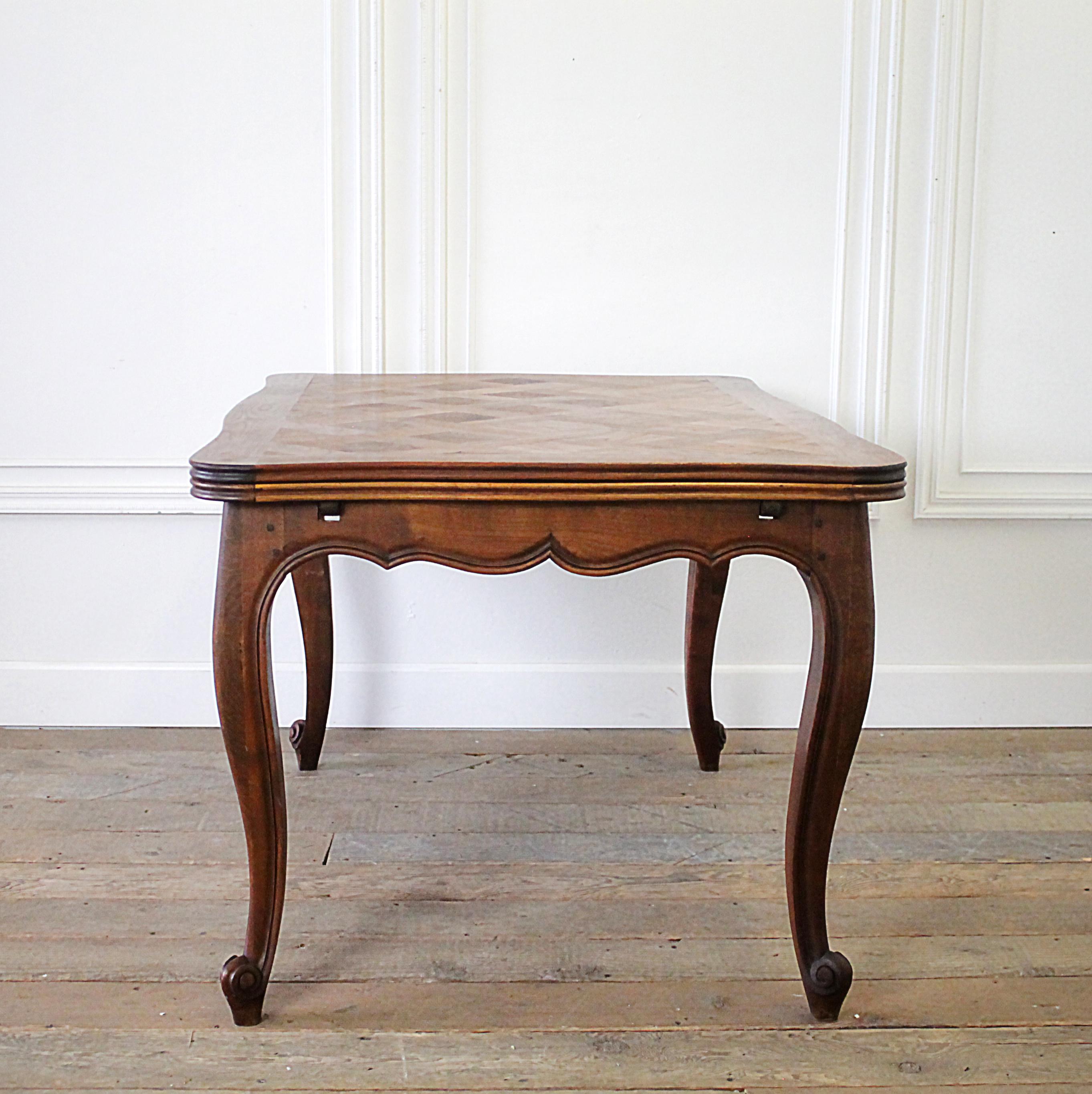 20th Century Country French Parquet Dining Table 1