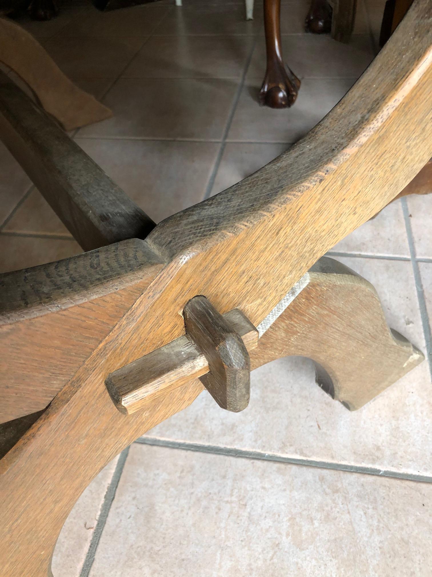 20th Century Country Oak Sofa Table with Slate Tuscany 9