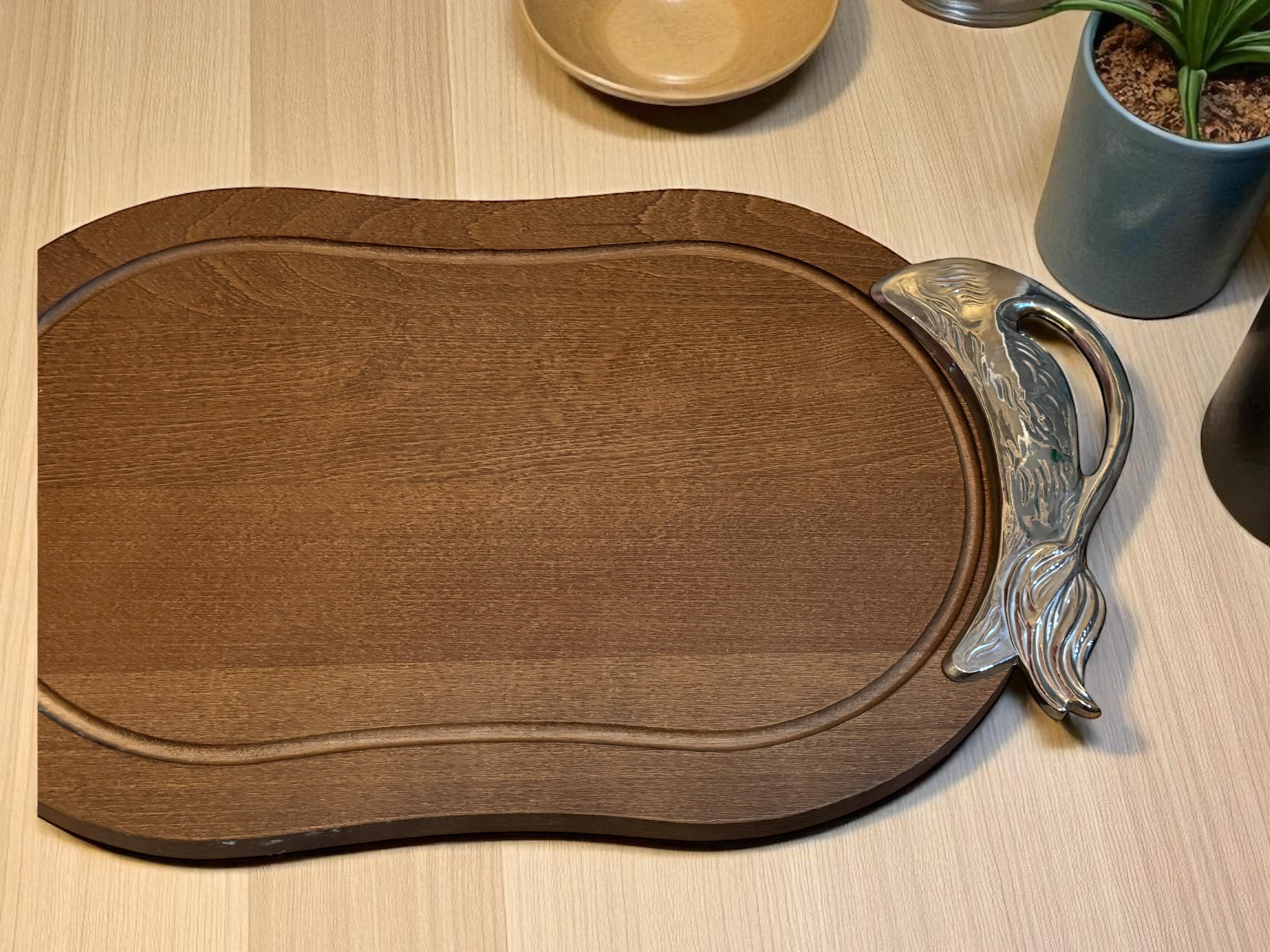 20ème siècle Vache Bull Wood Wood Cutting Board Plate Tray Plater, Austria Vintage en vente 4