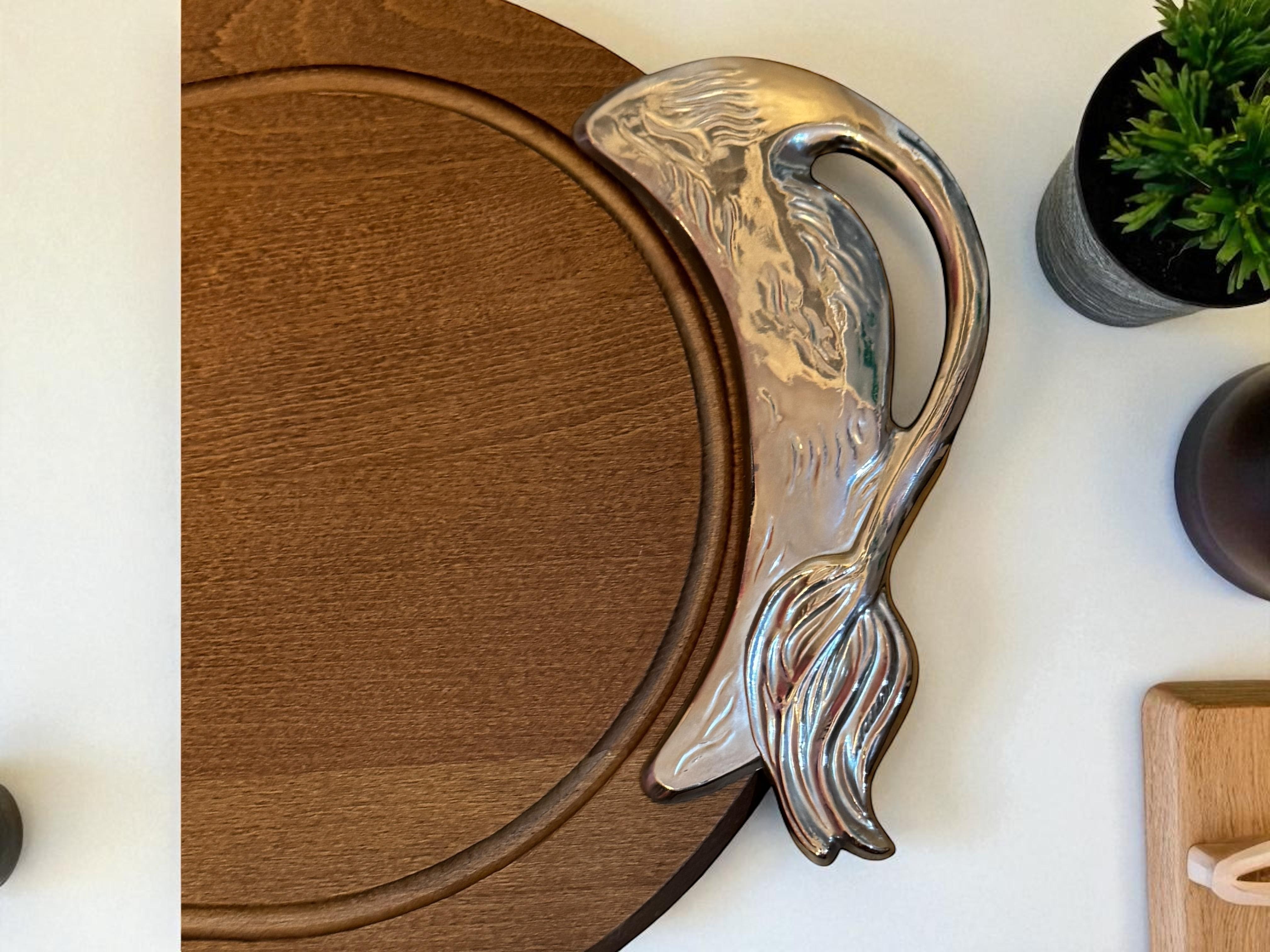 20ème siècle Vache Bull Wood Wood Cutting Board Plate Tray Plater, Austria Vintage en vente 6