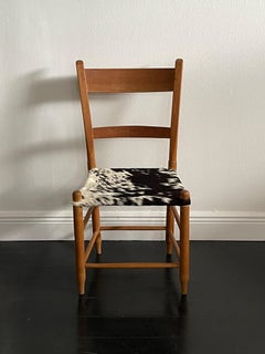 20th Century Cowhide Ladder Back Chair