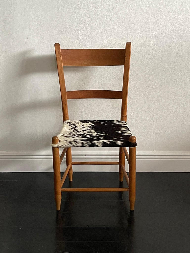 20th Century Cowhide Ladder Back Chair For Sale at 1stDibs