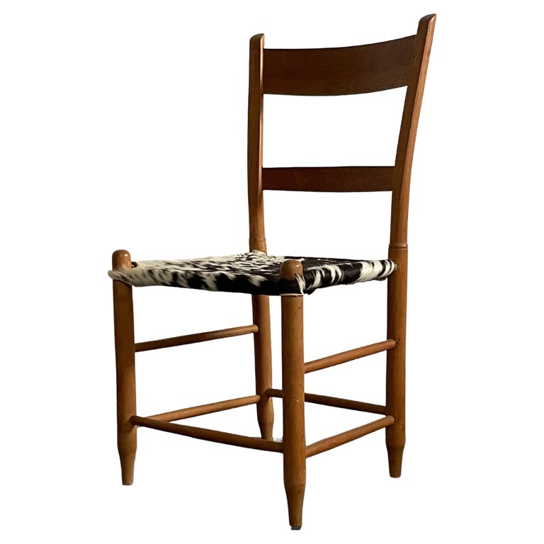 20th Century Cowhide Ladder Back Chair For Sale at 1stDibs