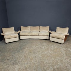 20th Century Cream Velvet "Tulip" Seating Suite By Km Wilkins For G Plan, 1970