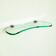 20th Century, Cristal Art Glass Shelf 50s