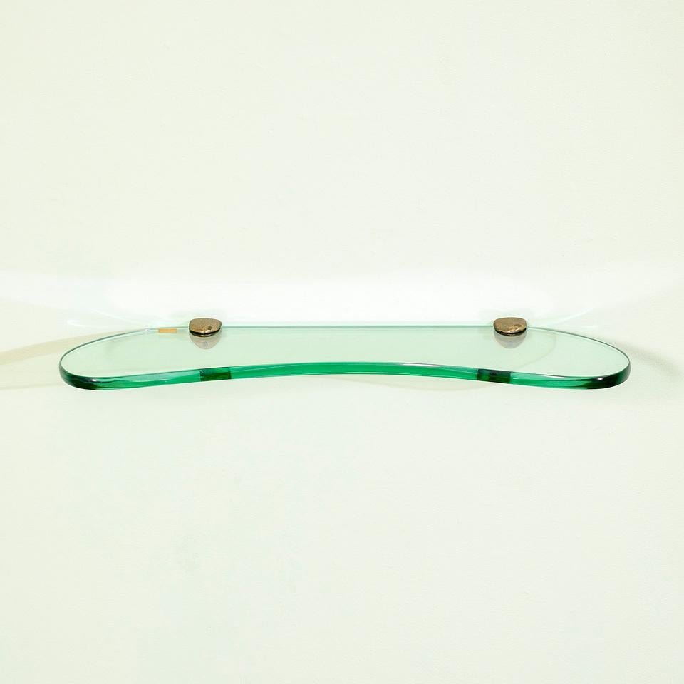 Mid-Century moderno 20th Century, Cristal Art Glass Shelf 50s in vendita