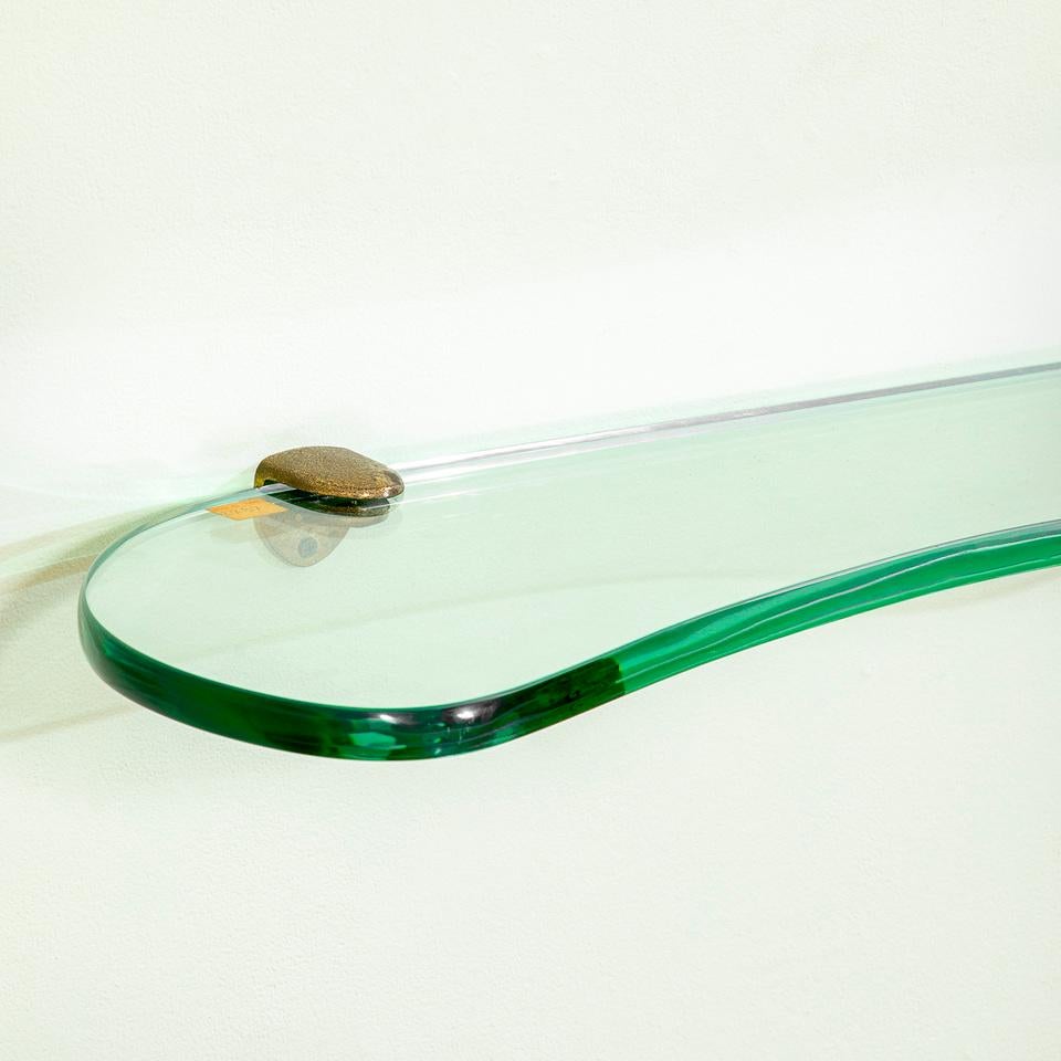 Italian 20th Century, Cristal Art Glass Shelf 50s in vendita