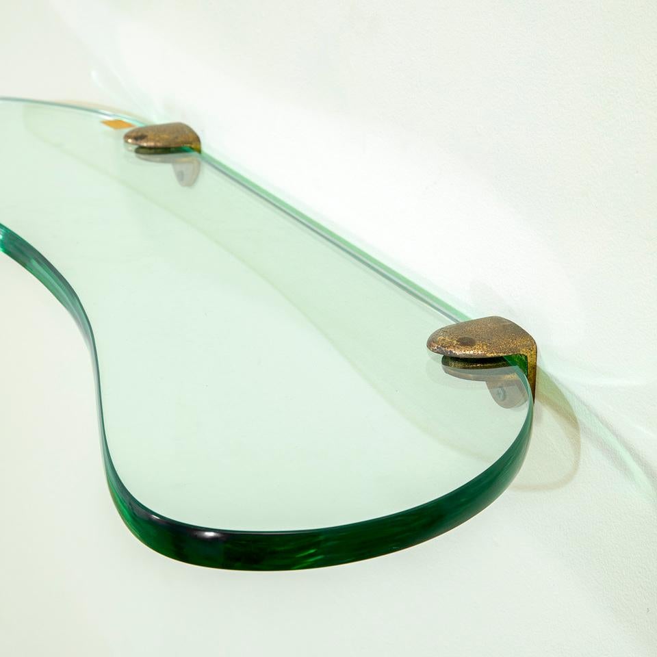 Mid-20th Century 20th Century, Cristal Art Glass Shelf 50s in vendita