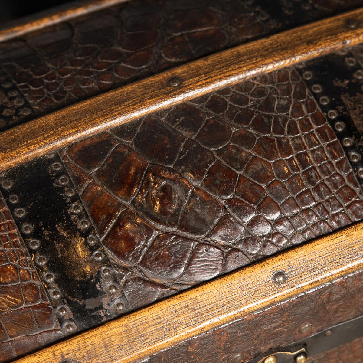 20th Century Crocodile Leather Childs Traveling Trunk, c.1910 8