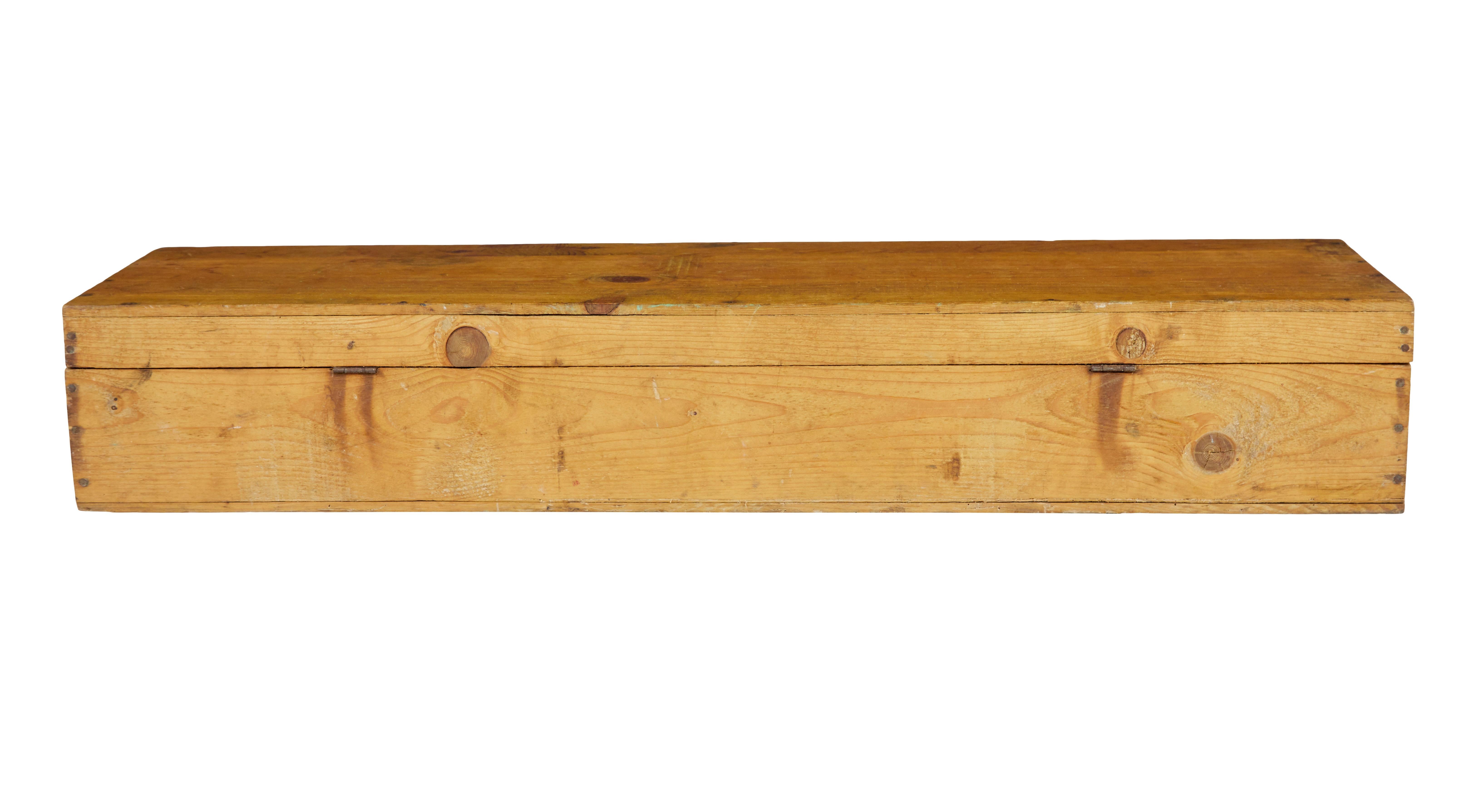 Rustic 20th century croquet set in pine box For Sale