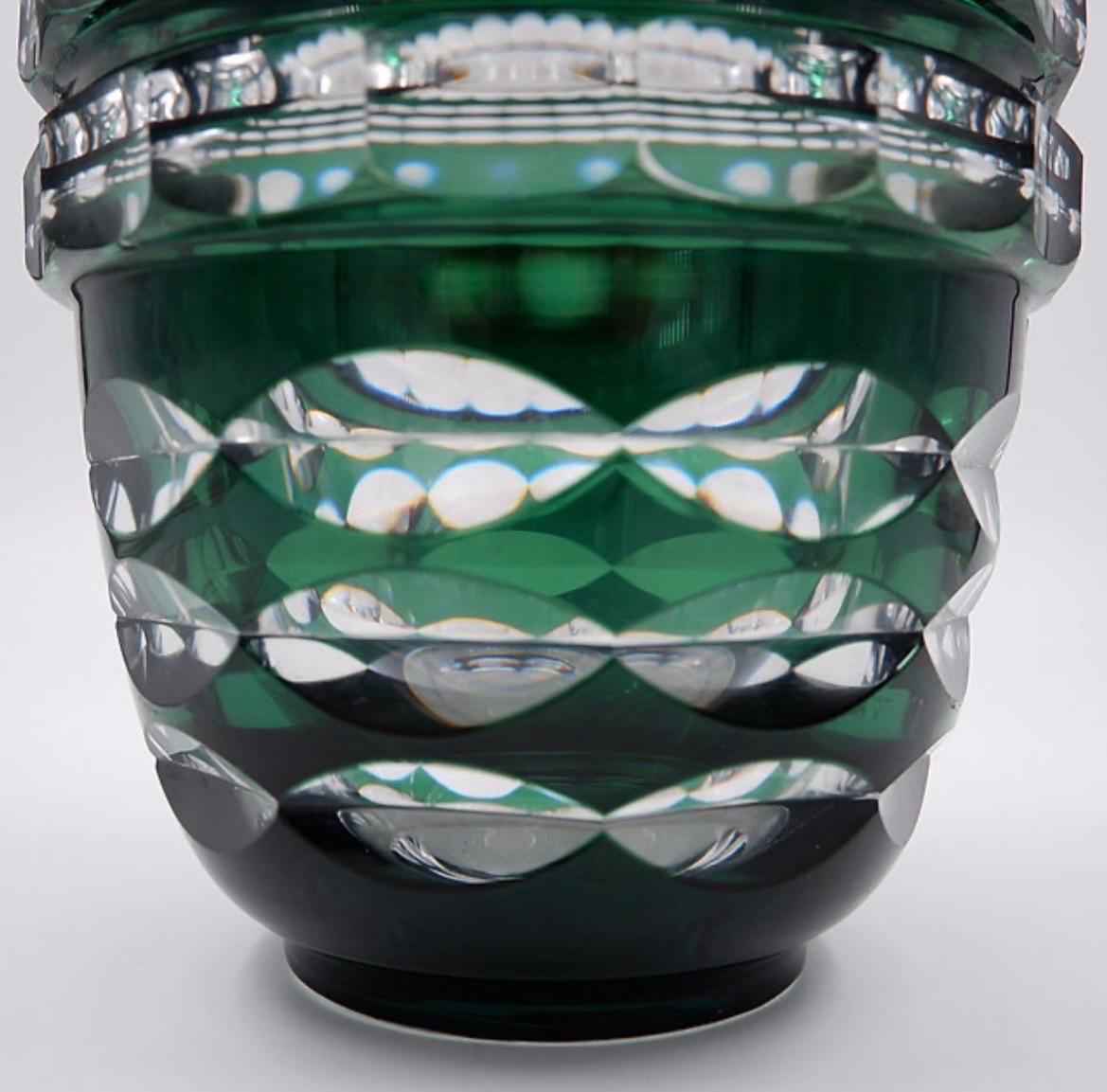 Vaso in cristallo Art Deco del XX secolo di Val Saint Lambert attribuito a Charles Graffart in vendita 5
