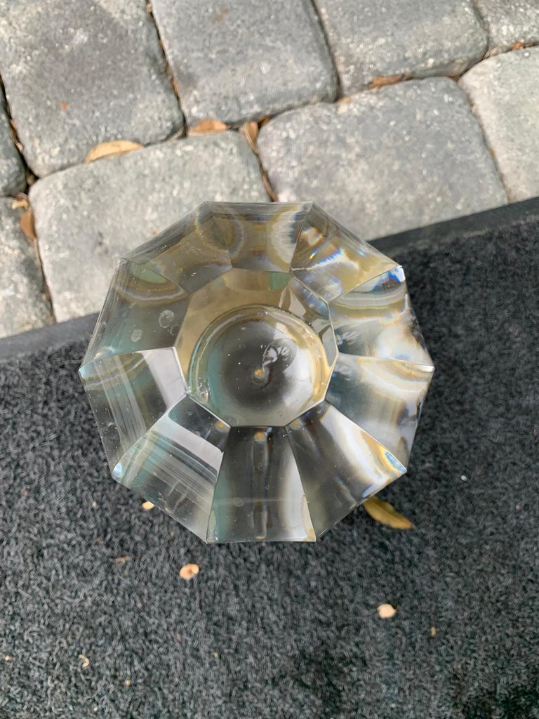 20th Century Crystal and Bronze Newel Post Finial at 1stDibs