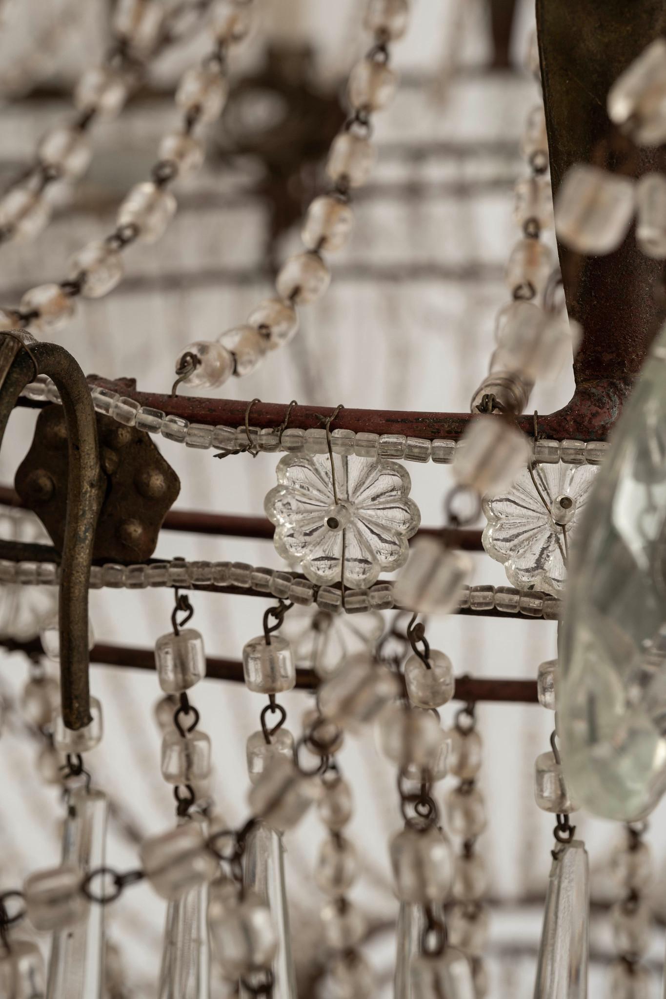 Cristallo Lampadario di cristallo del XX secolo, due disponibili in vendita