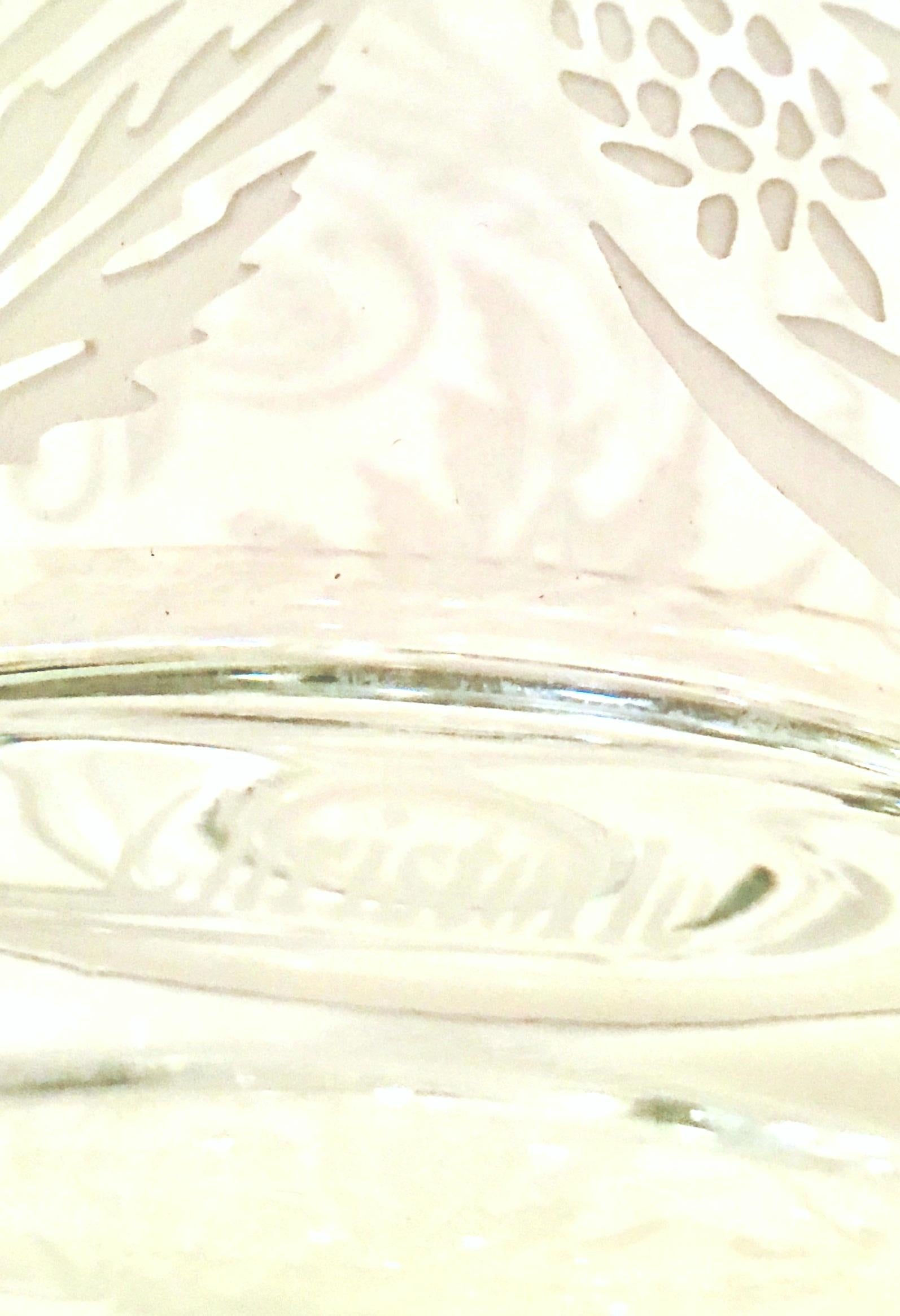 20th Century Crystal Etched Vase 