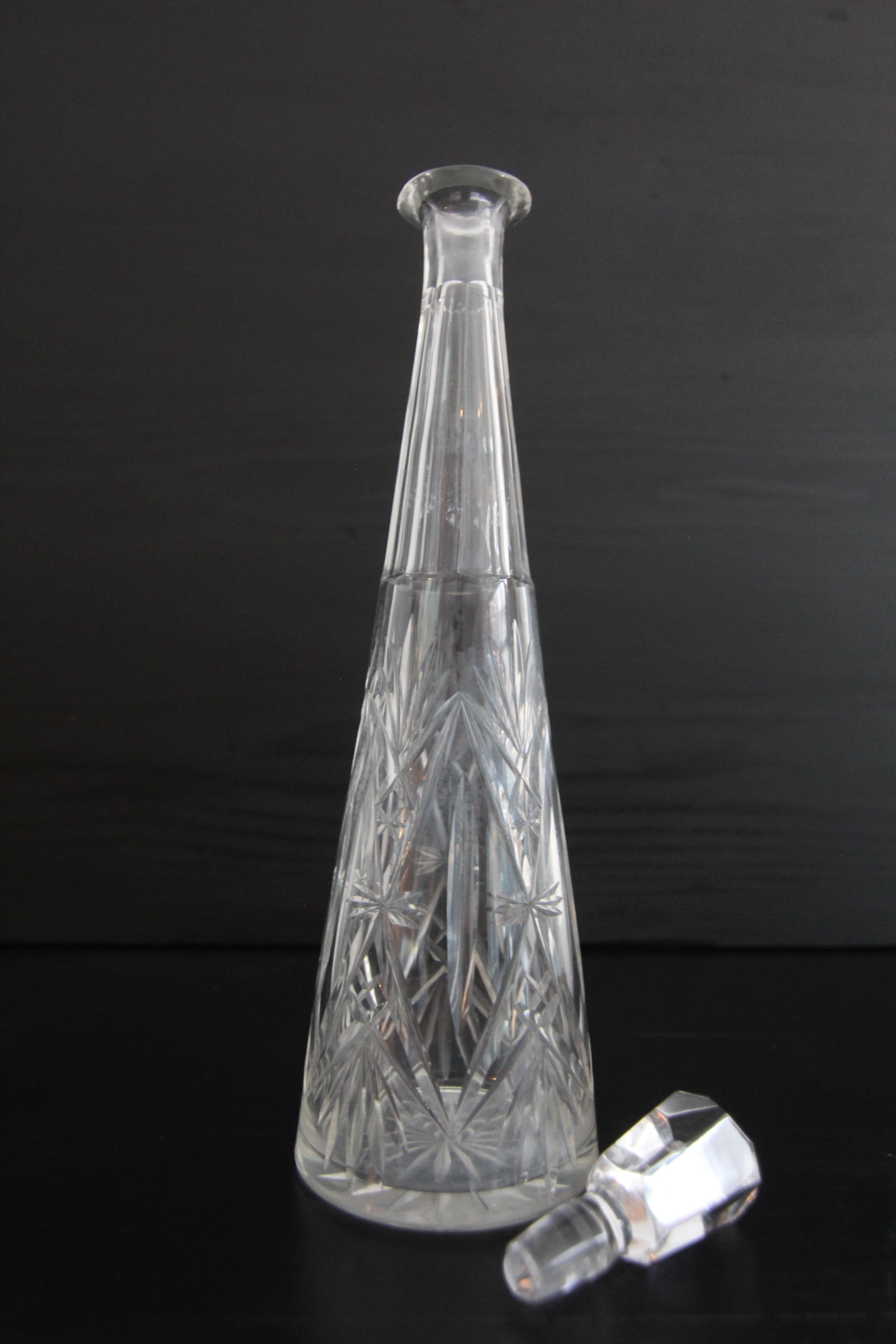 20ième siècle Carafe en cristal du 20e siècle en vente