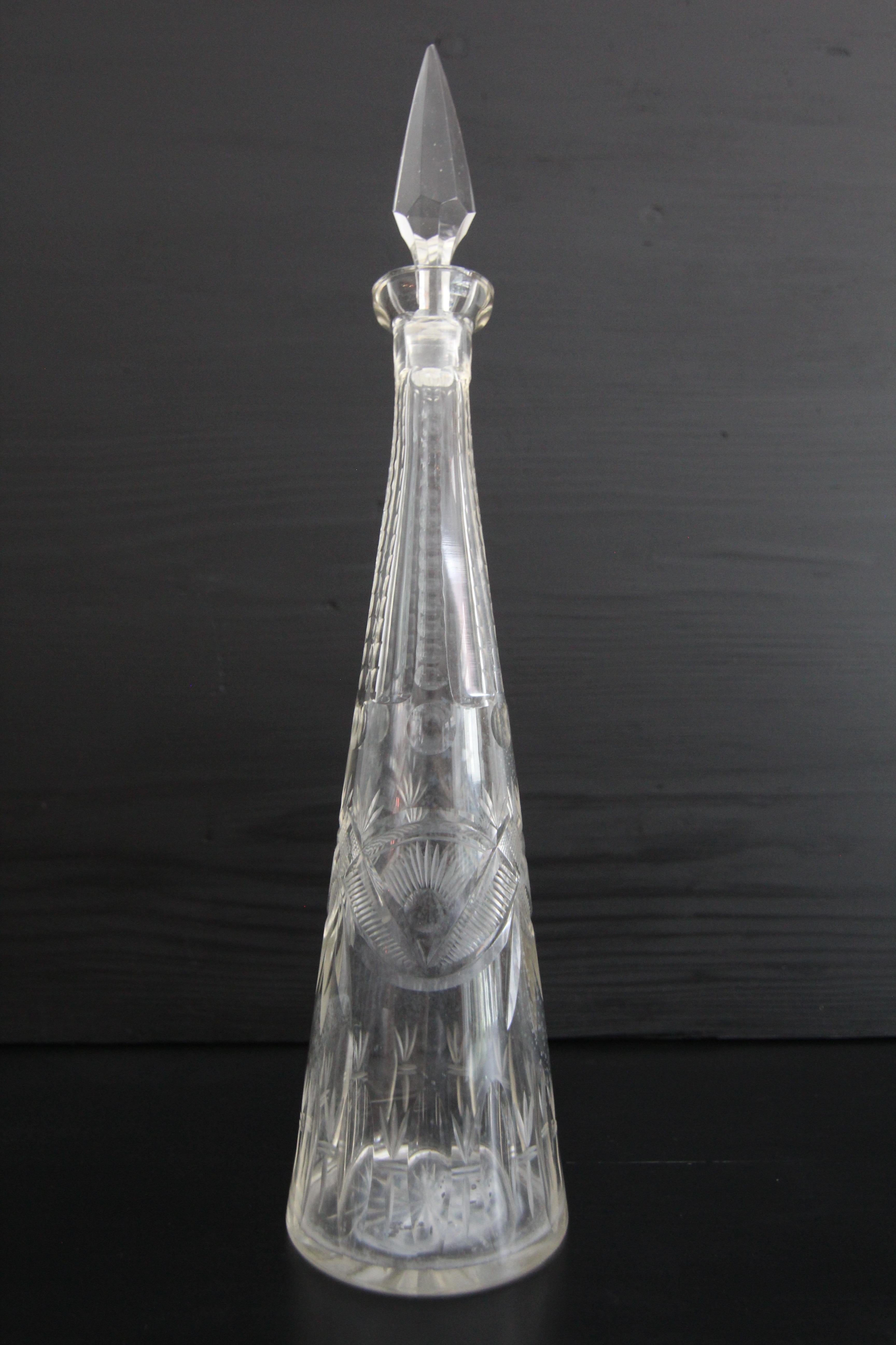 Carafe en cristal du 20e siècle en vente 3