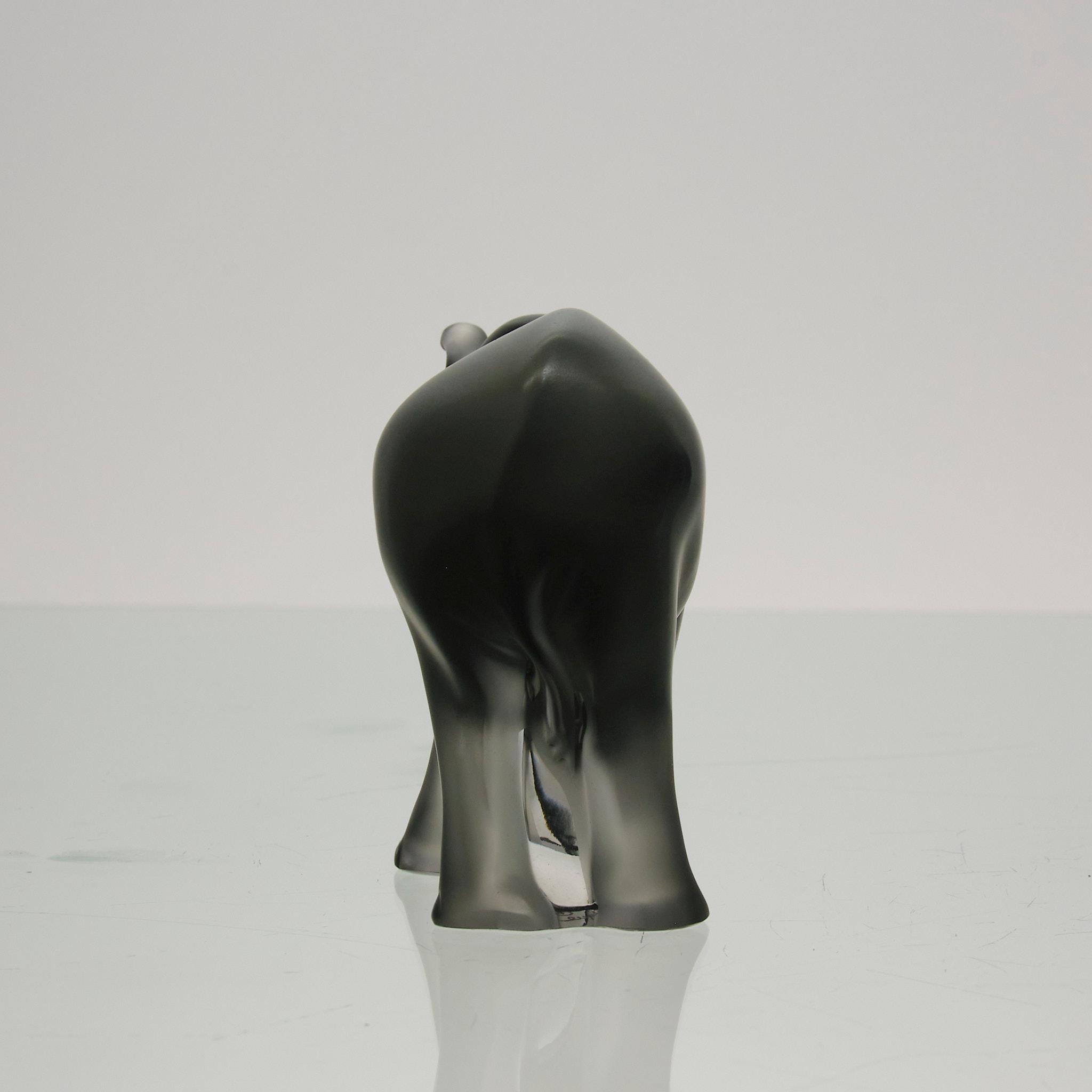Sculpture en cristal de verre du 20e siècle intitulée 