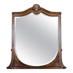 Antique 20th Century Crystal Mirror in a Wooden Frame