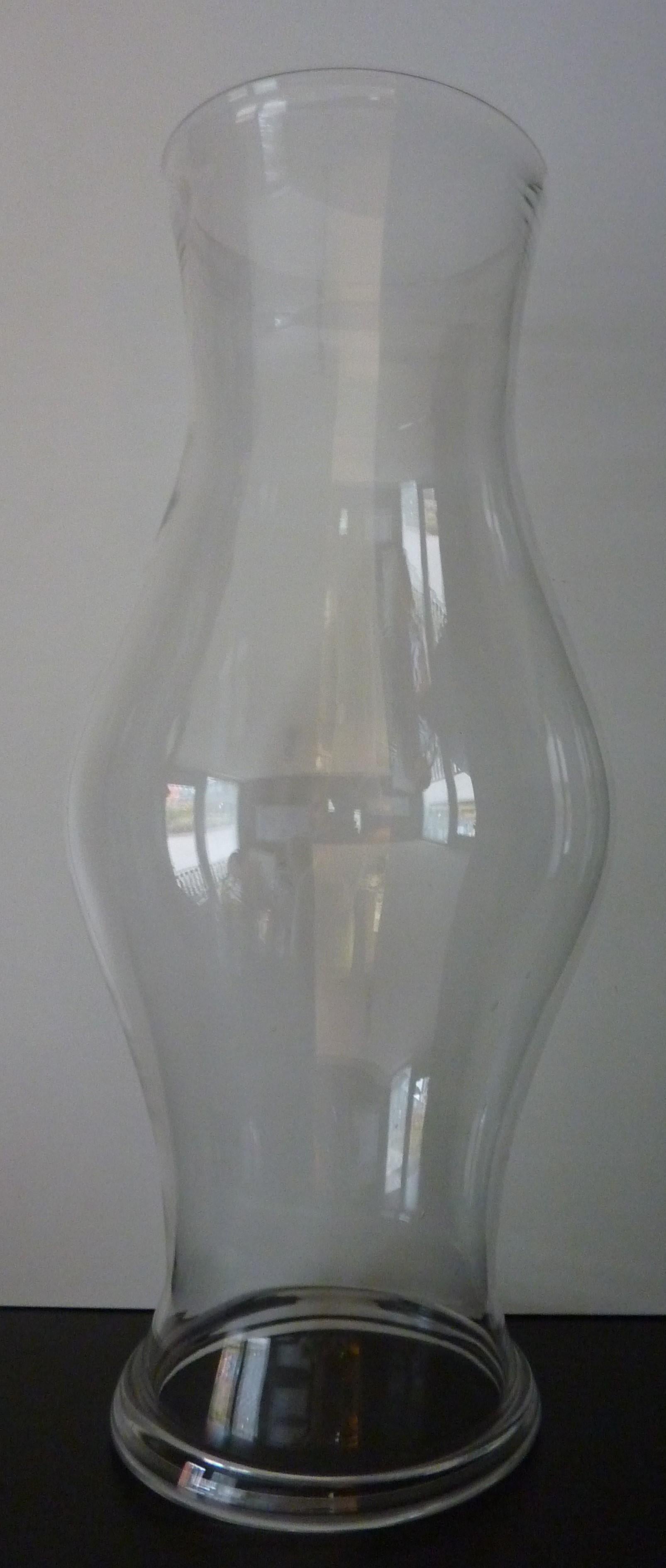 Rococo 20th Century Crystal Mouth-Blown Hurricane Candle Shades For Sale