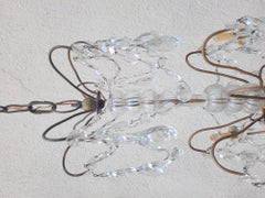 Lustre à pendentifs en cristal du 20e siècle
