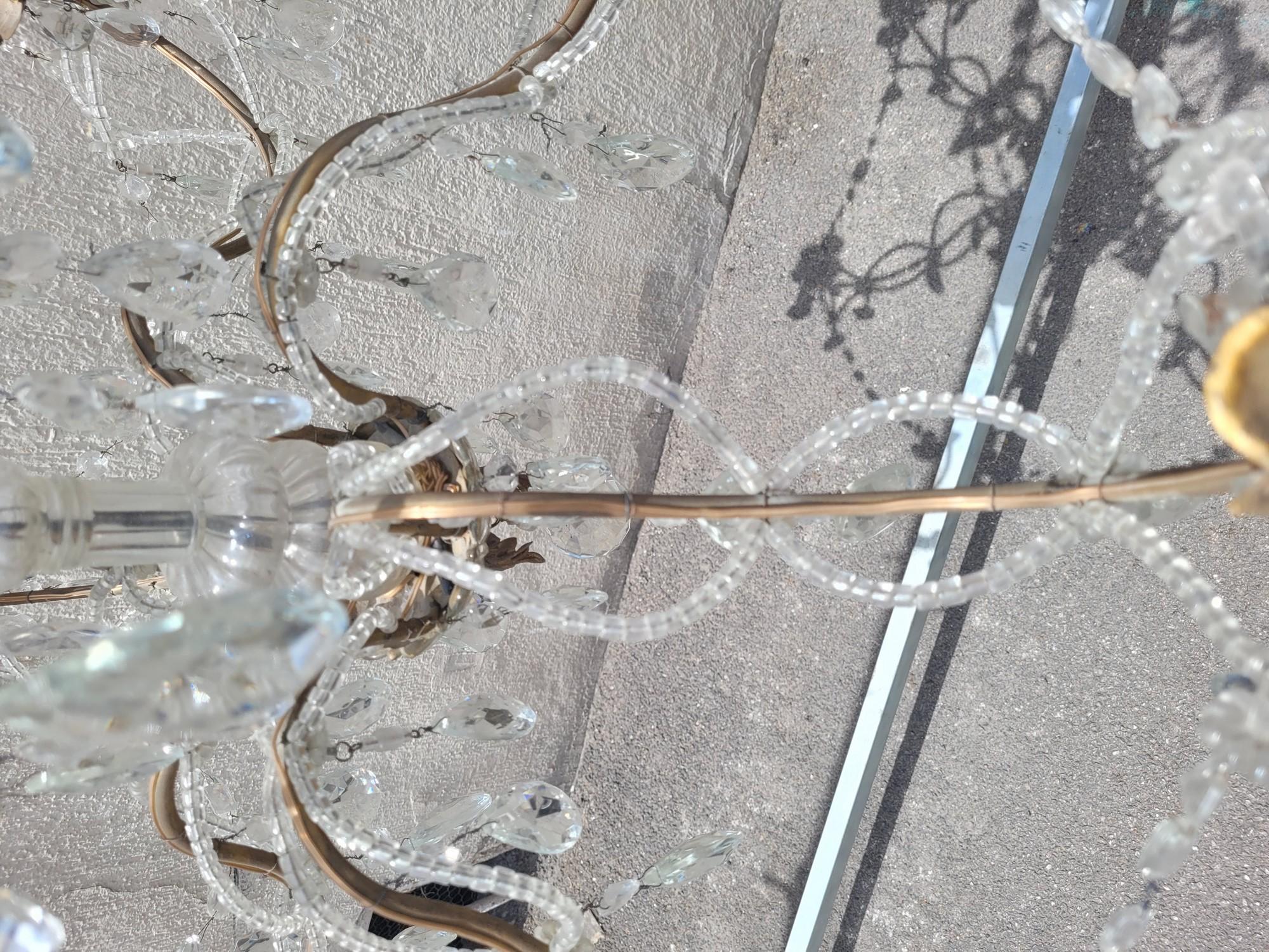 Lampadario a sospensione in cristallo del XX secolo in vendita 1