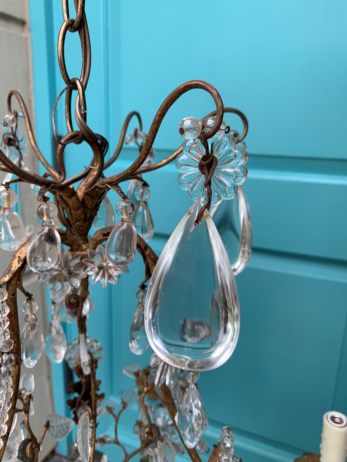 20th Century Crystal Six-Arm Chandelier Attributes to Maison Bagues 9