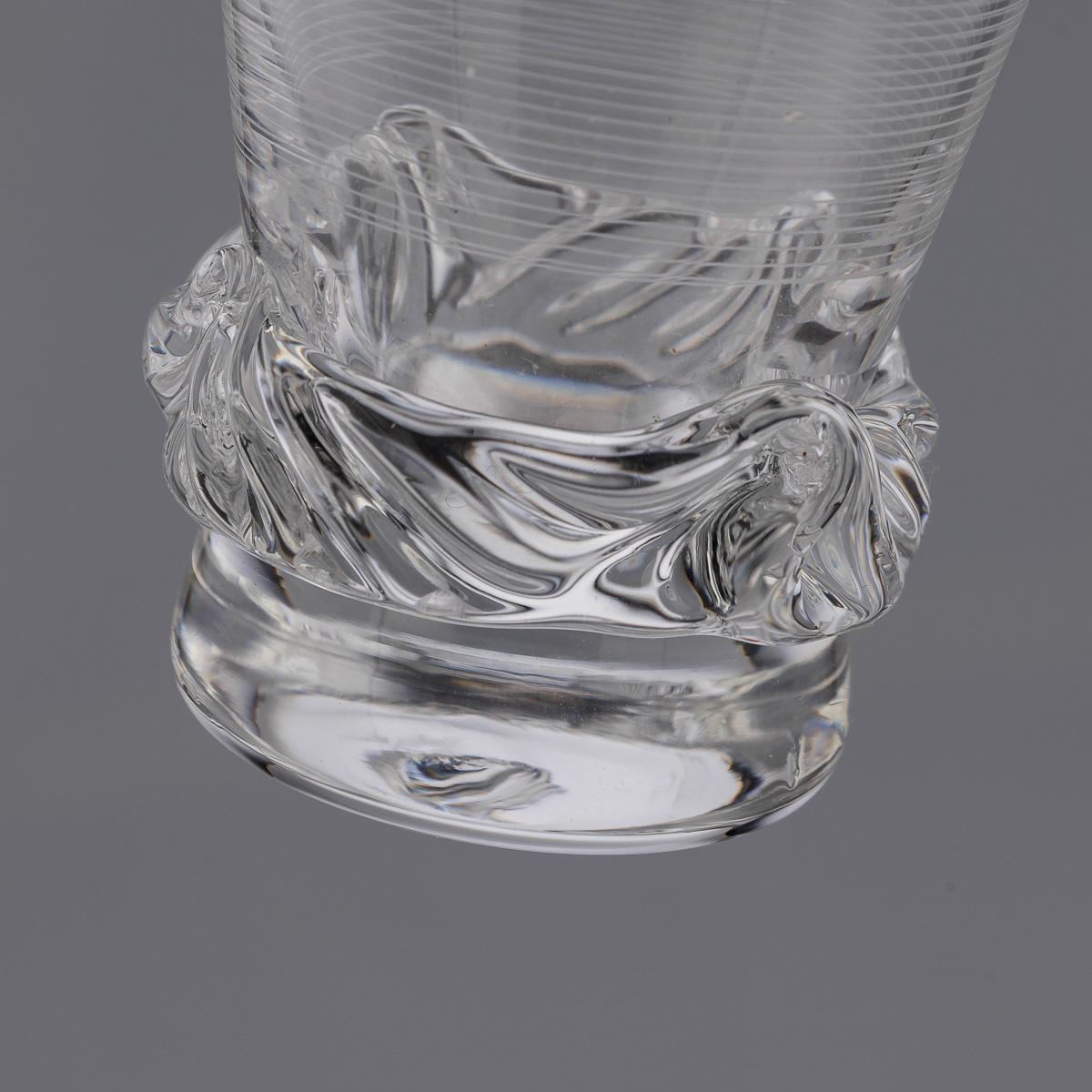 20th Century Crystal Tumblers By Daum, France, c.1950 5