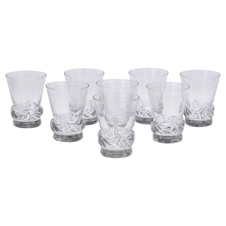 20th Century Crystal Tumblers By Daum, France, c.1950 at 1stDibs