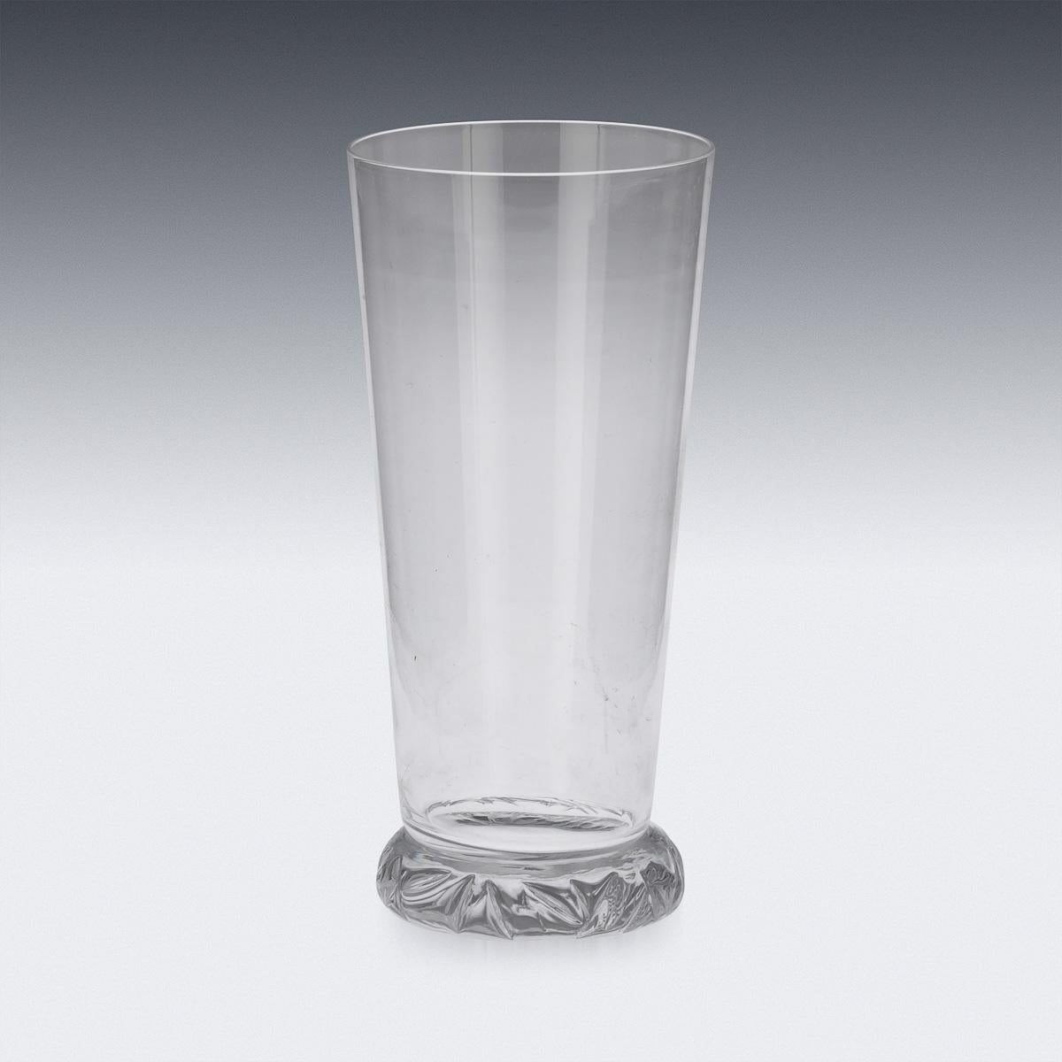 French 20th Century Crystal Tumblers By Daum, France