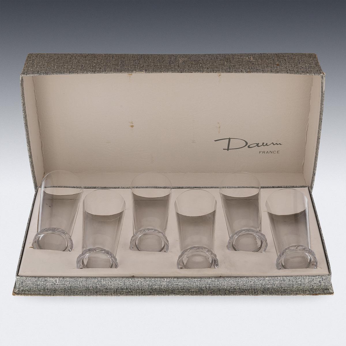 20th Century Crystal Tumblers By Daum, France 2