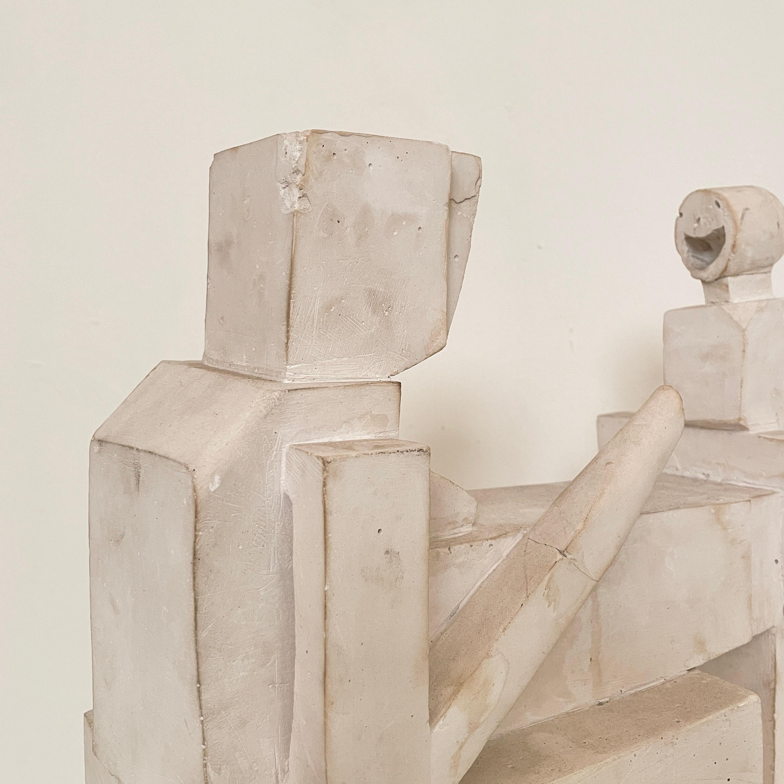 20th Century Cubist Sculpture Made Out of White Plaster from the, 1960s 6