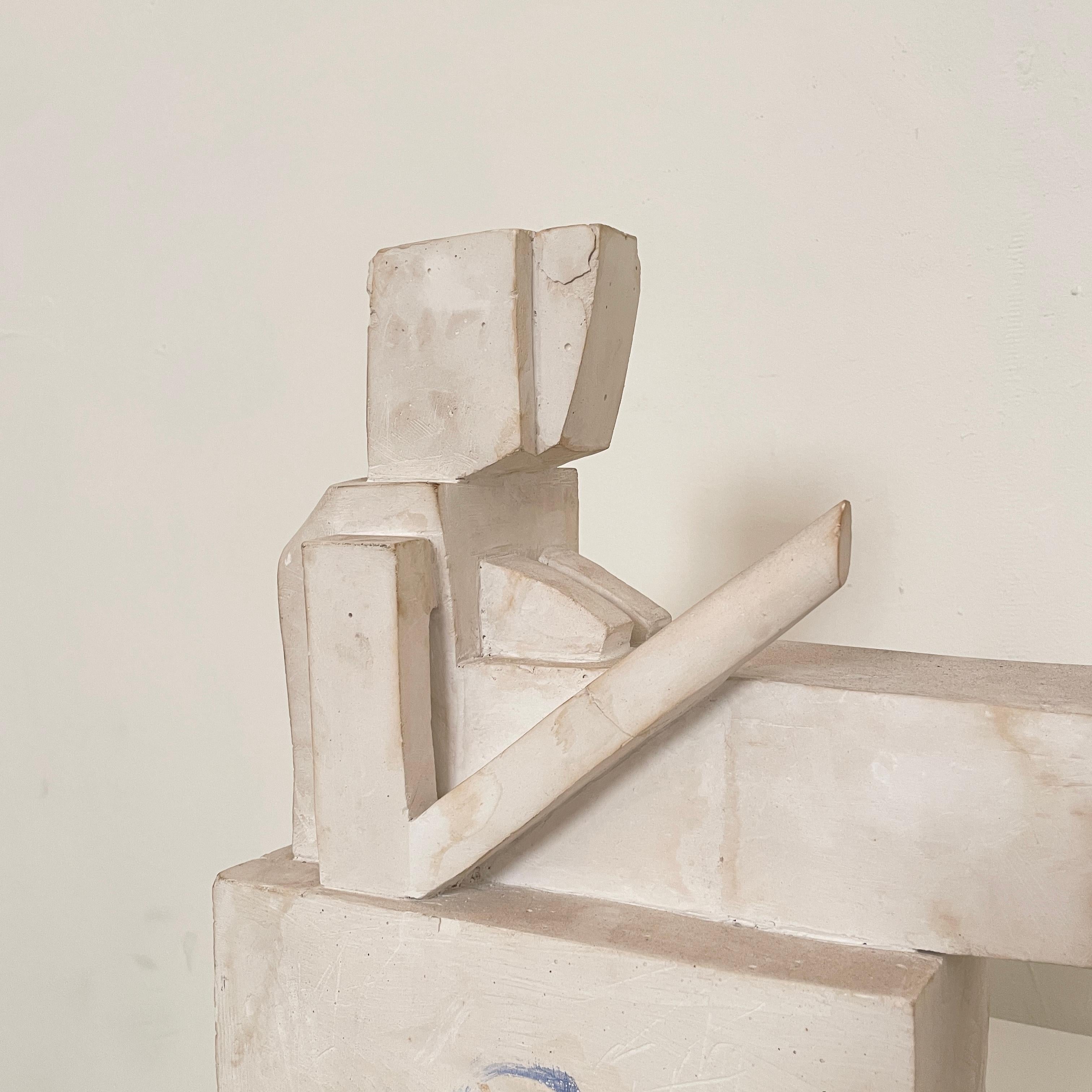 20th Century Cubist Sculpture Made Out of White Plaster from the, 1960s 9