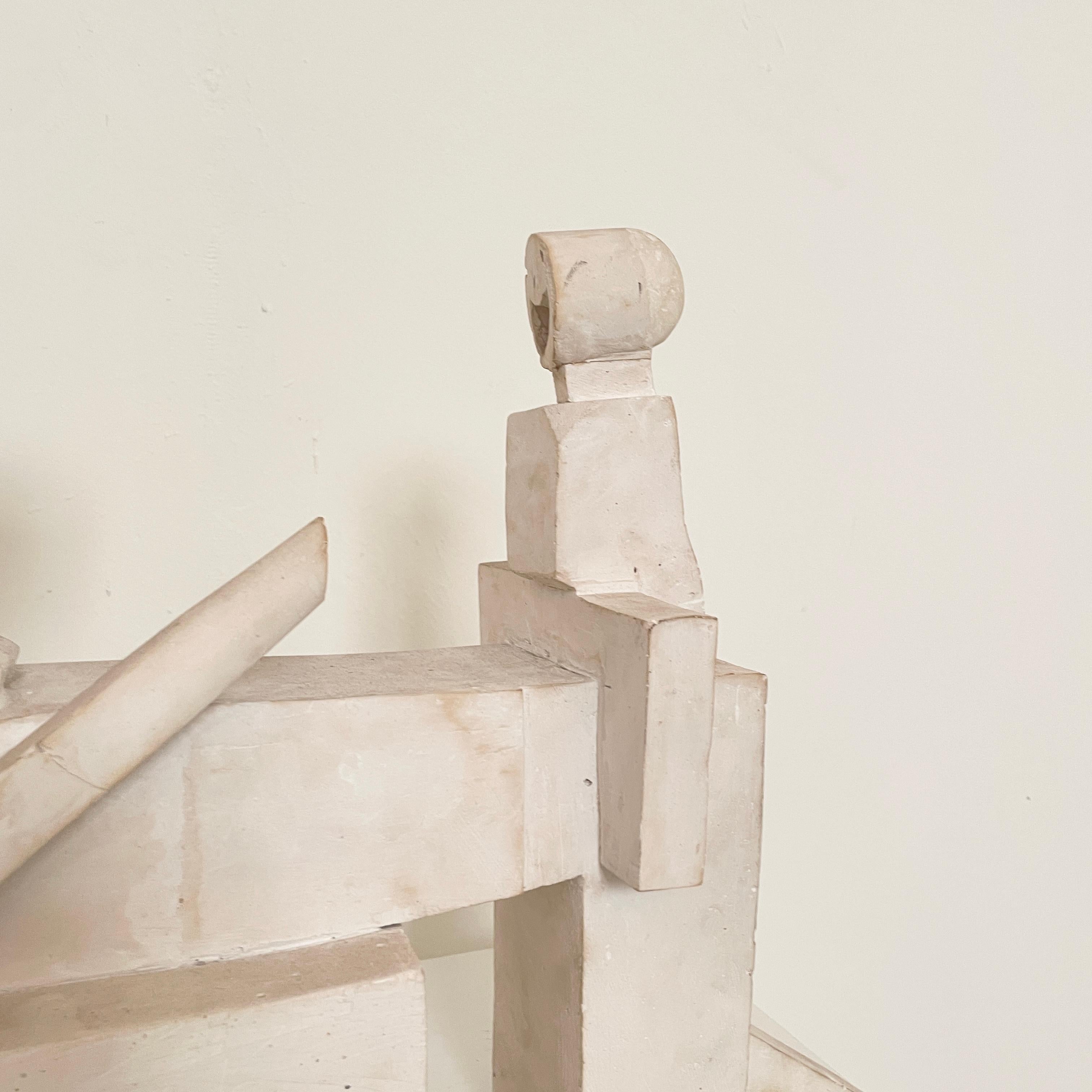 20th Century Cubist Sculpture Made Out of White Plaster from the, 1960s 10