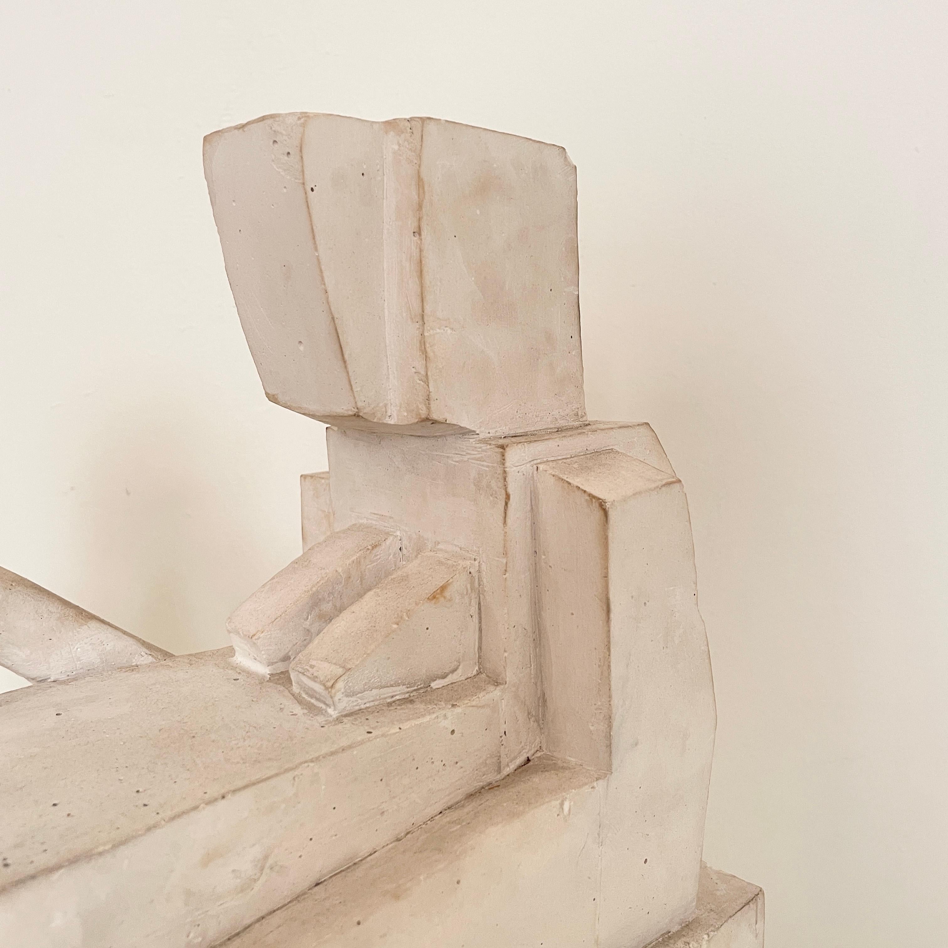 Mid-20th Century 20th Century Cubist Sculpture Made Out of White Plaster from the, 1960s