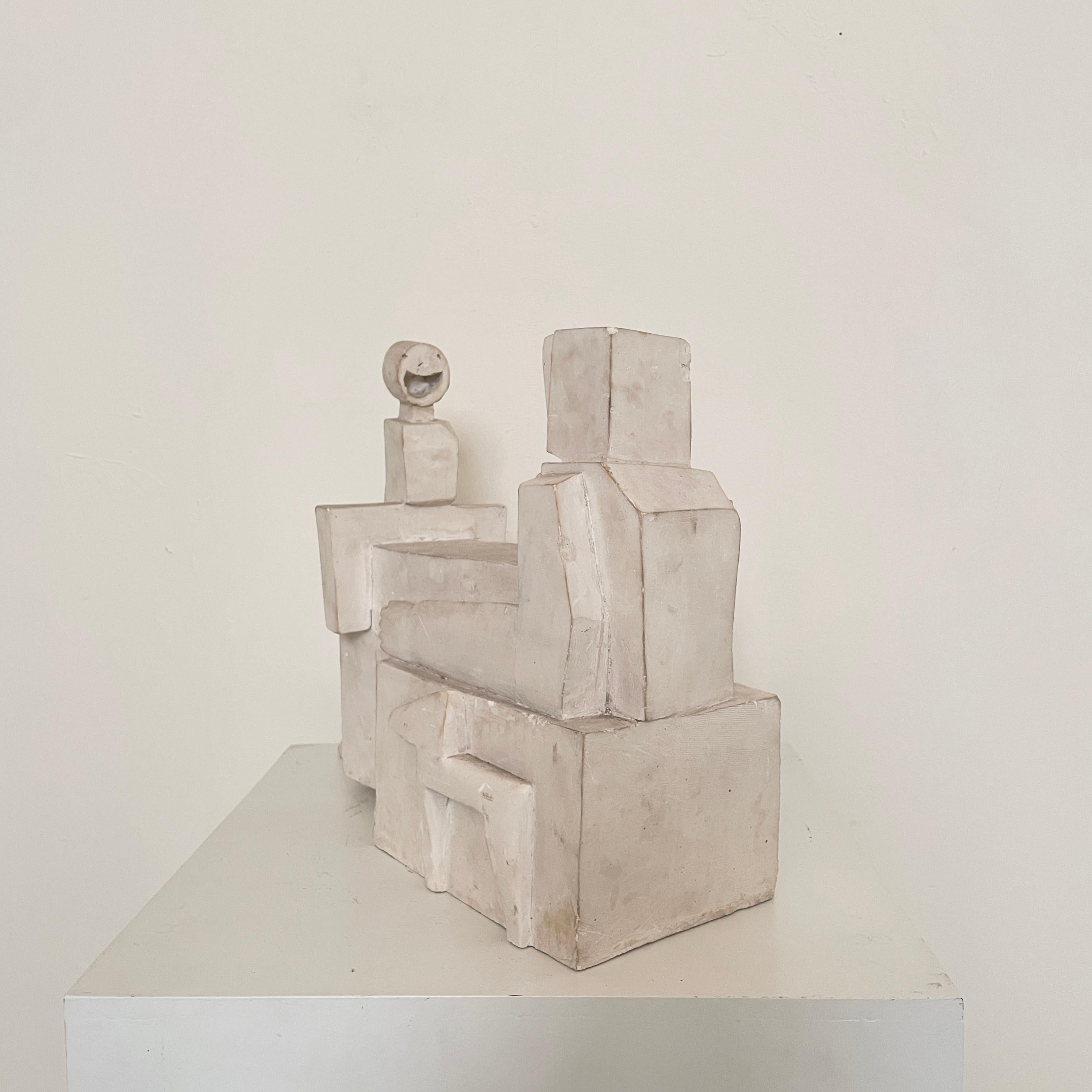20th Century Cubist Sculpture Made Out of White Plaster from the, 1960s 1