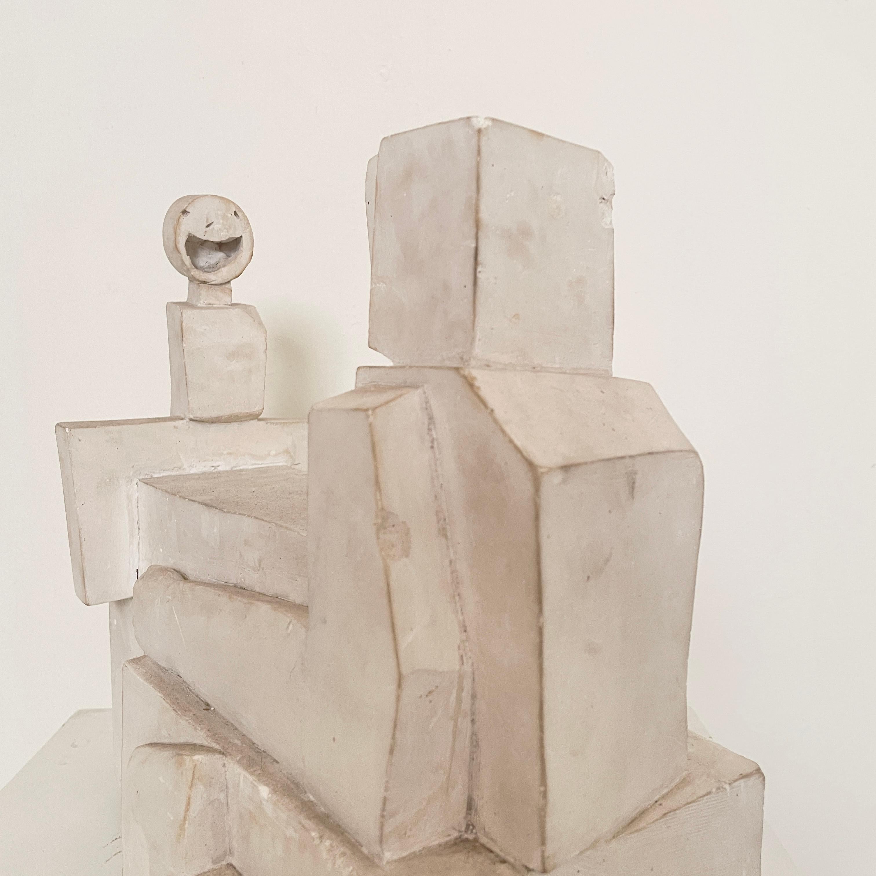 20th Century Cubist Sculpture Made Out of White Plaster from the, 1960s 2