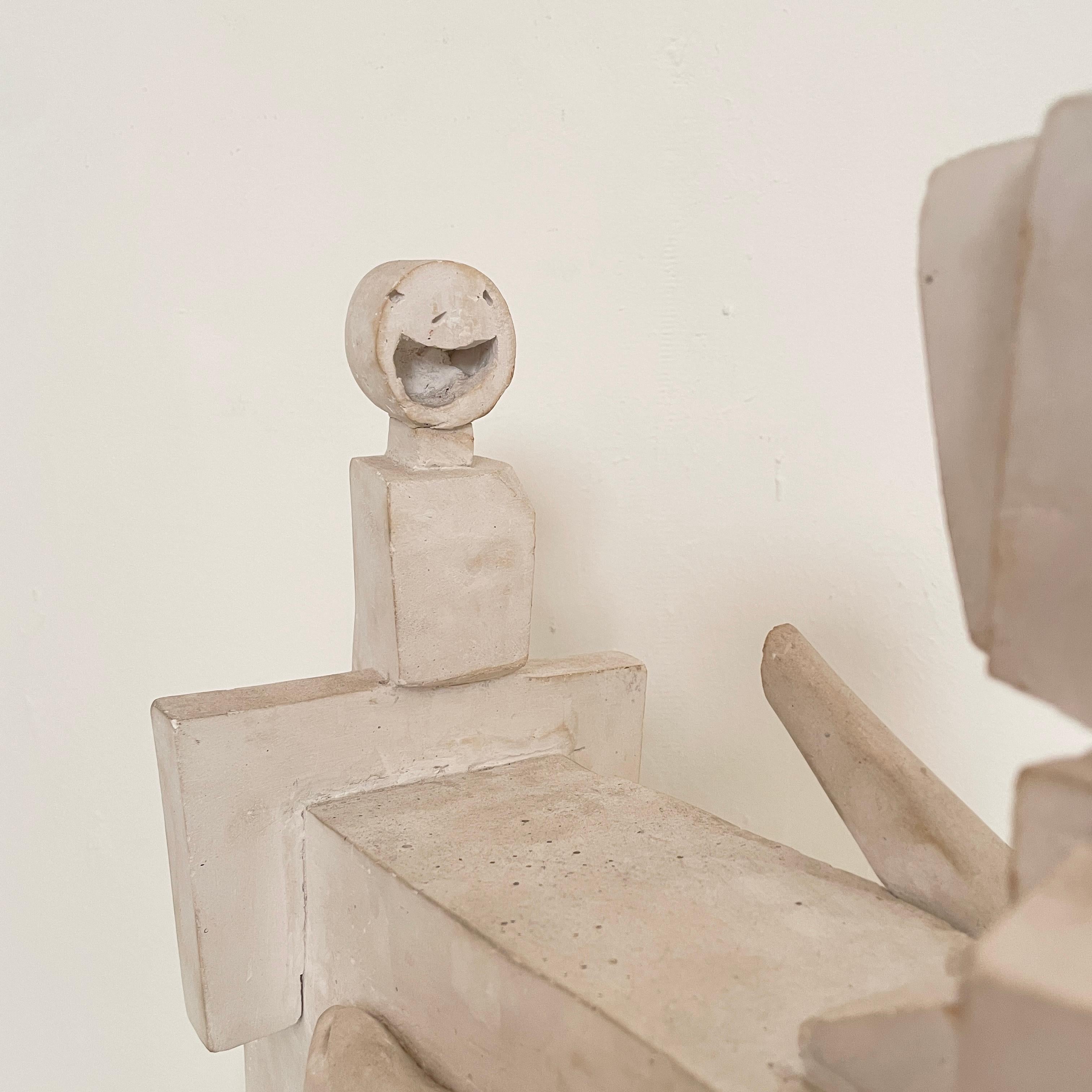 20th Century Cubist Sculpture Made Out of White Plaster from the, 1960s 3