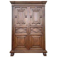 Antique 20th Century Cupboard or Cabinet, Oak, Castillian Influence, Spain