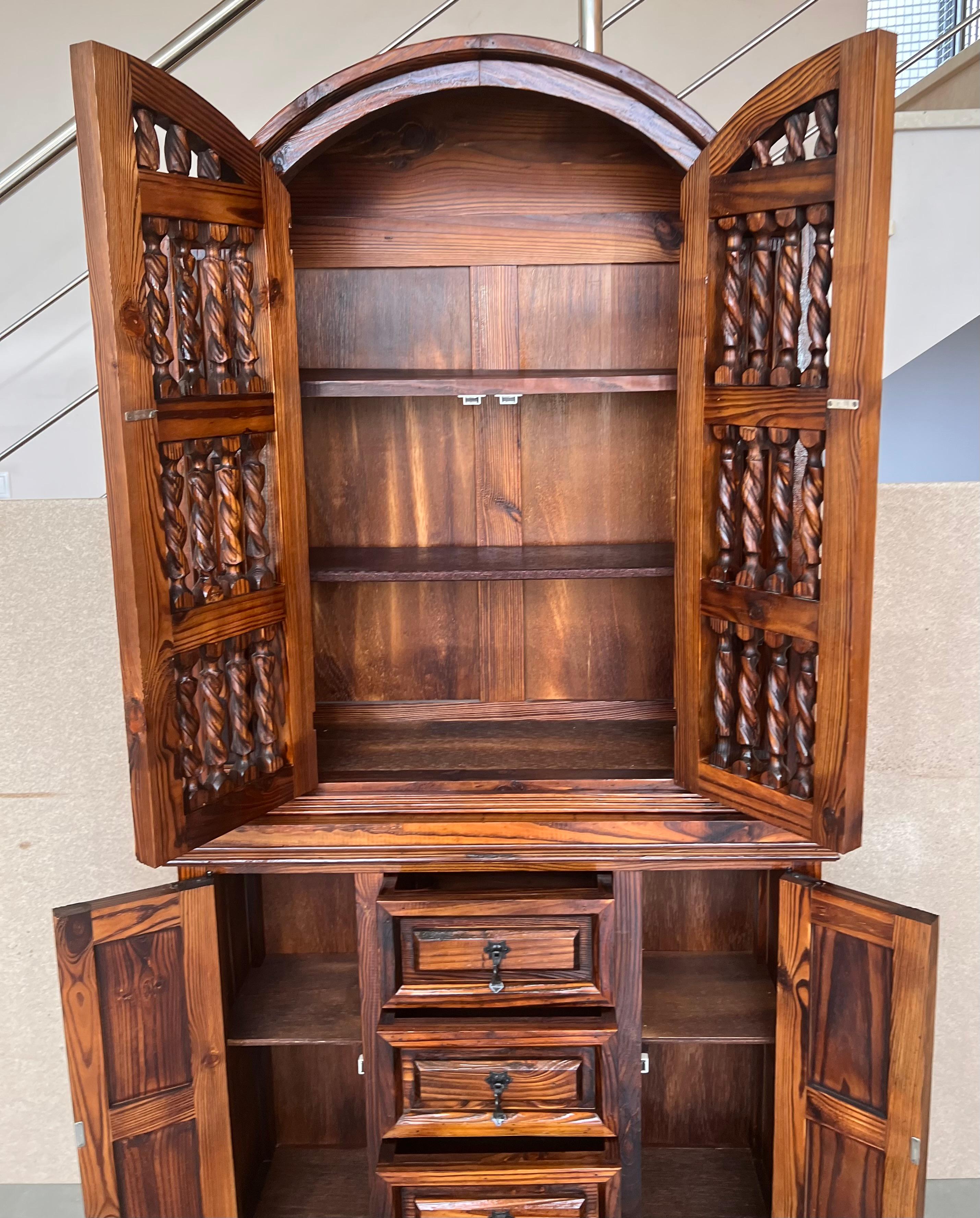 Spanish 20th Century Cupboard or Cabinet, Pine, Spain, Restored For Sale