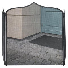 20th Century Custom 3 Panel Fire Screen with Gothic Arch