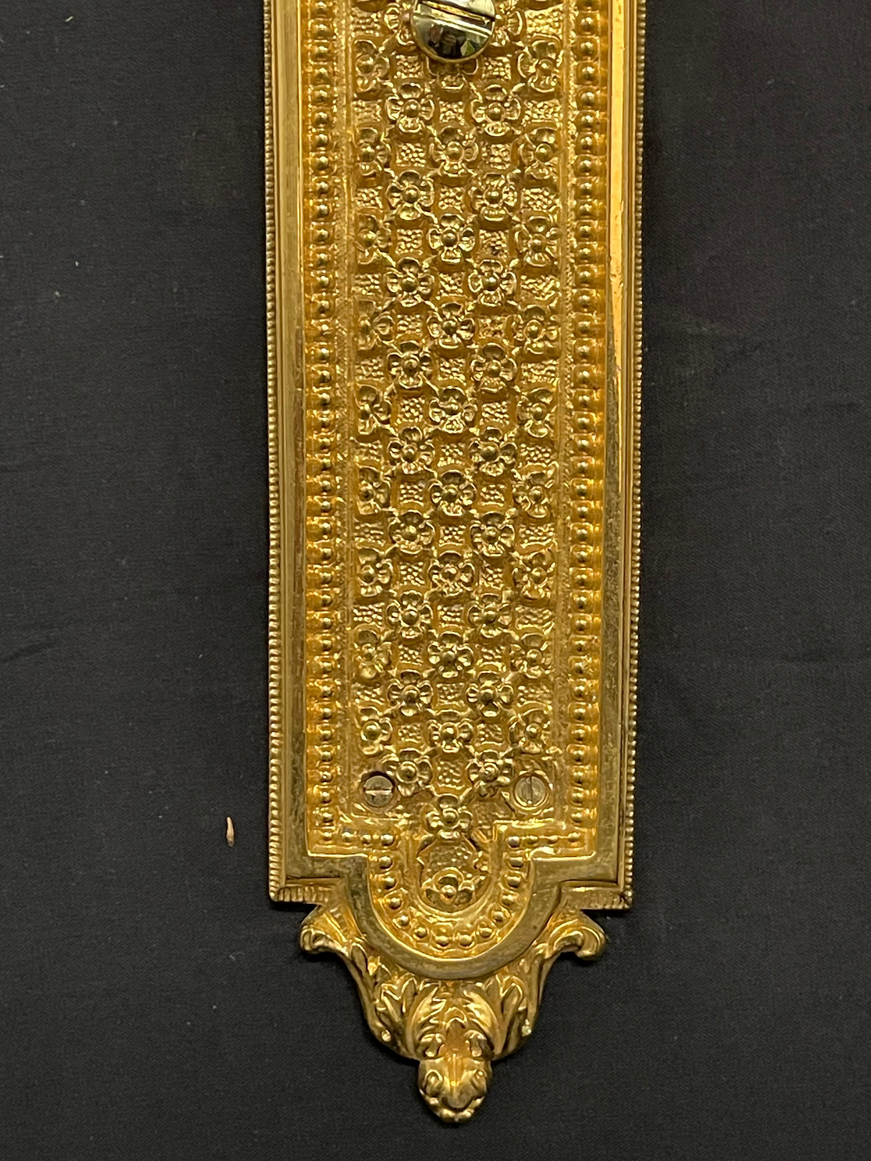 20th century custom made 24 karat gold plated door handle For Sale 2