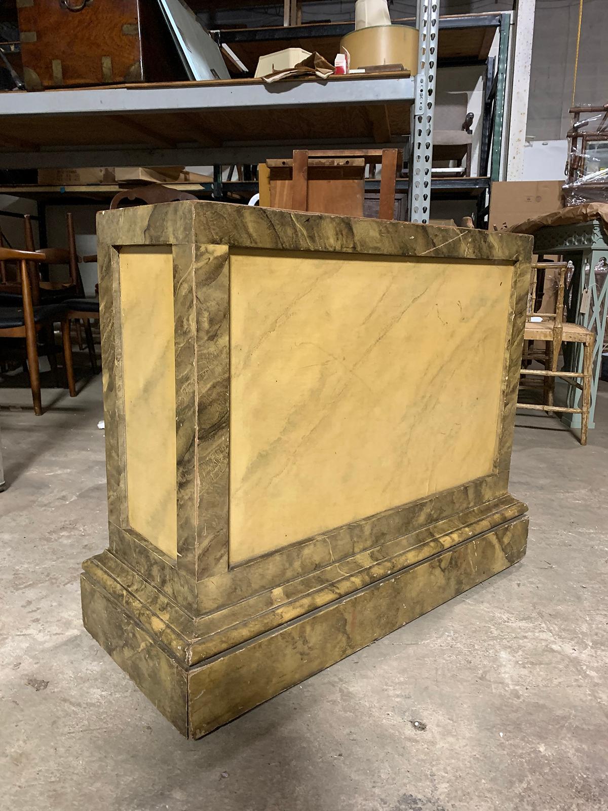 20th Century Custom Marbleized Pedestal For Sale 1