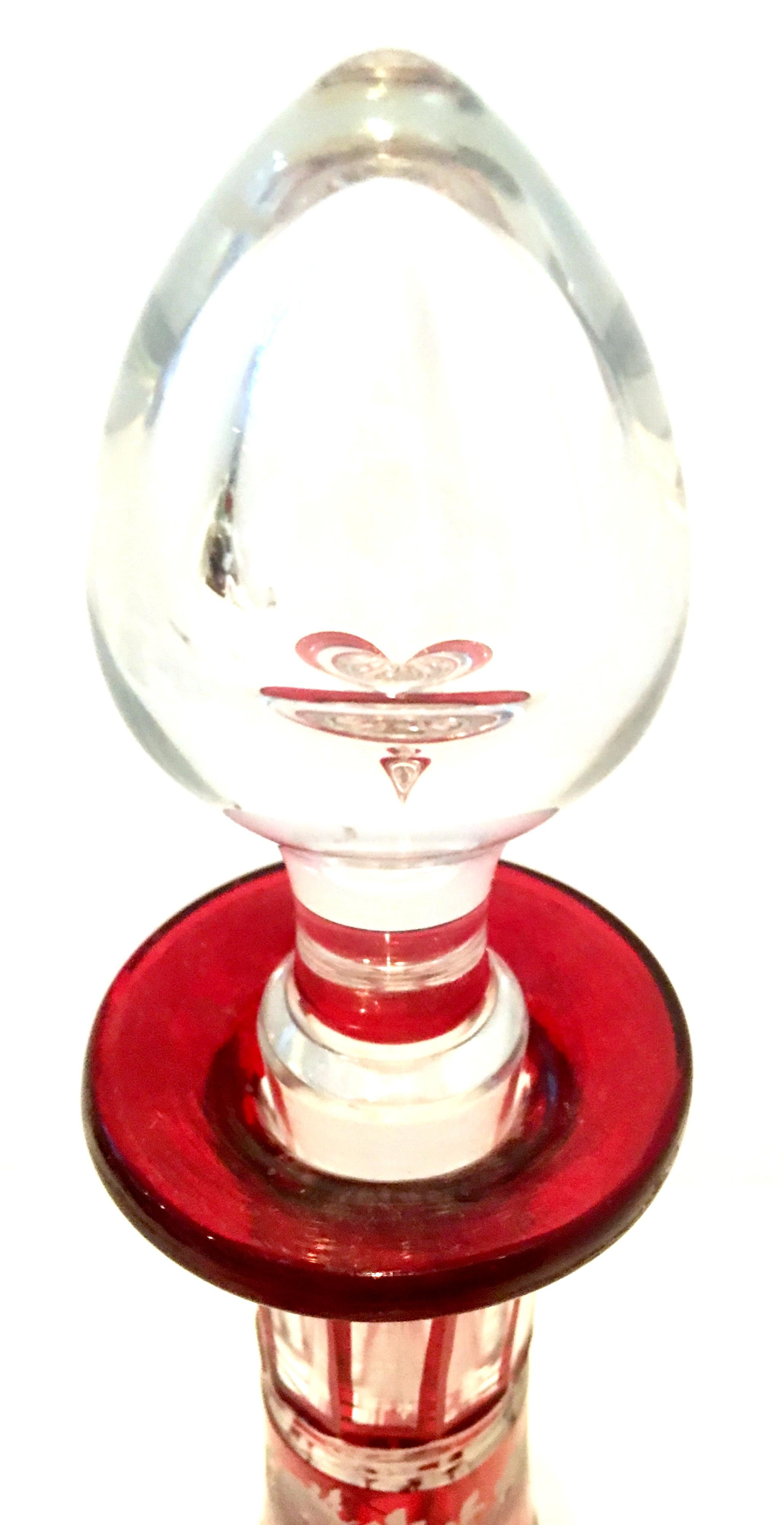 20th Century Cut Crystal Liquor Decanter and Baccarat Stopper 5