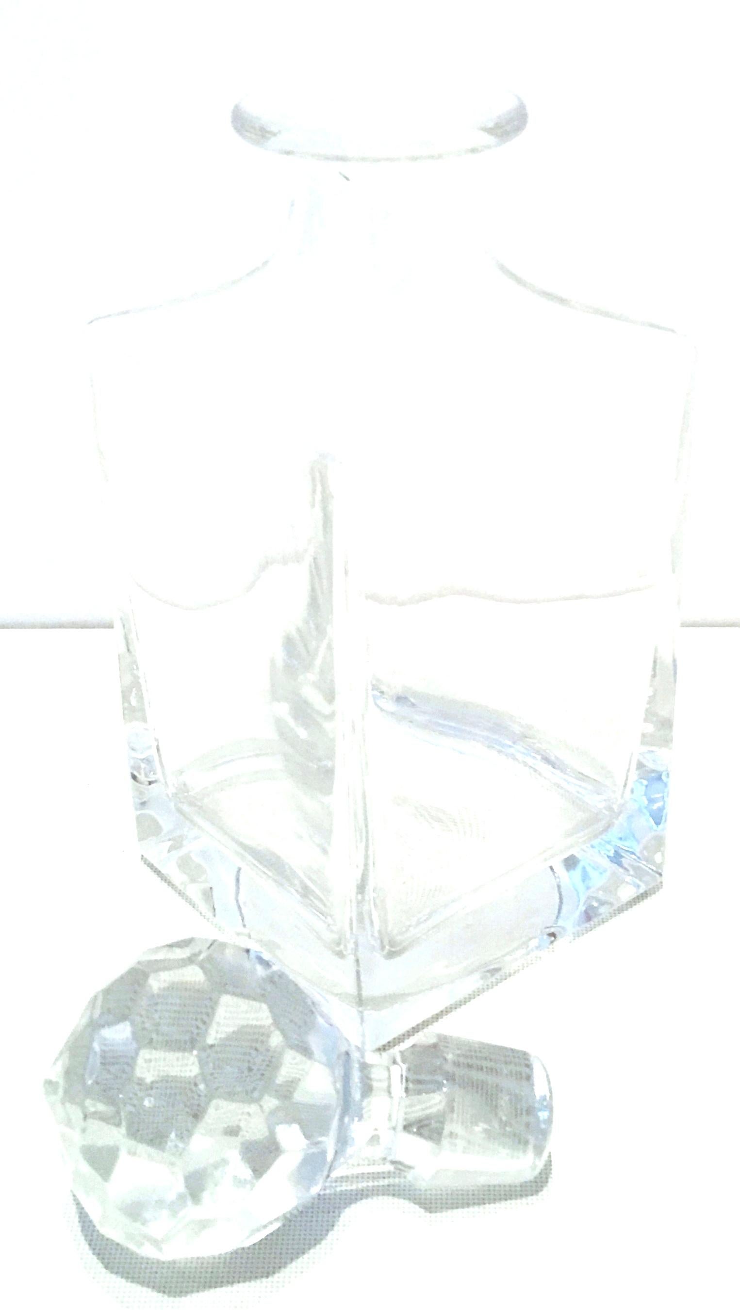 20th Century Tiffany Cut Crystal Liquor Decanter & Stem Drink Glasses, Set of 6  For Sale 1
