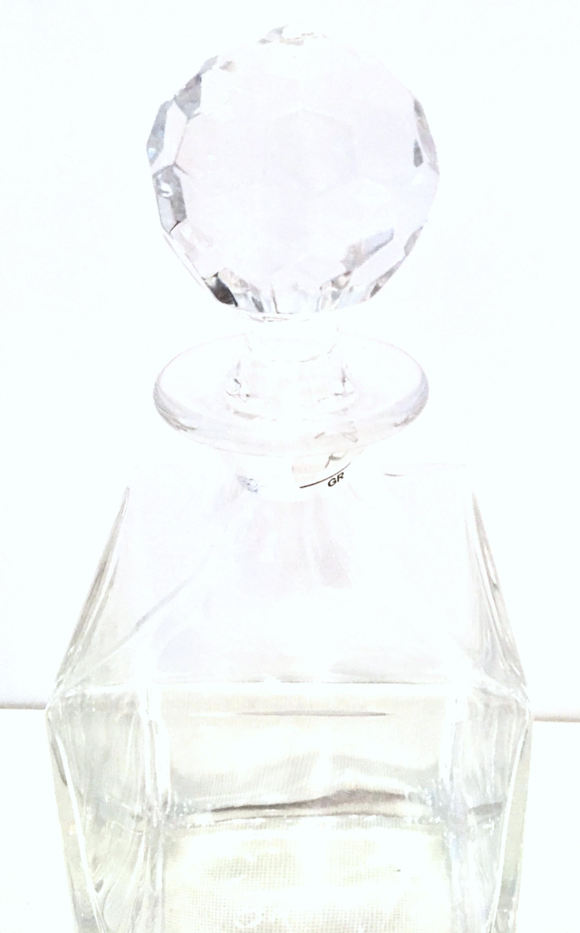 20th Century Tiffany Cut Crystal Liquor Decanter & Stem Drink Glasses, Set of 6  For Sale 3